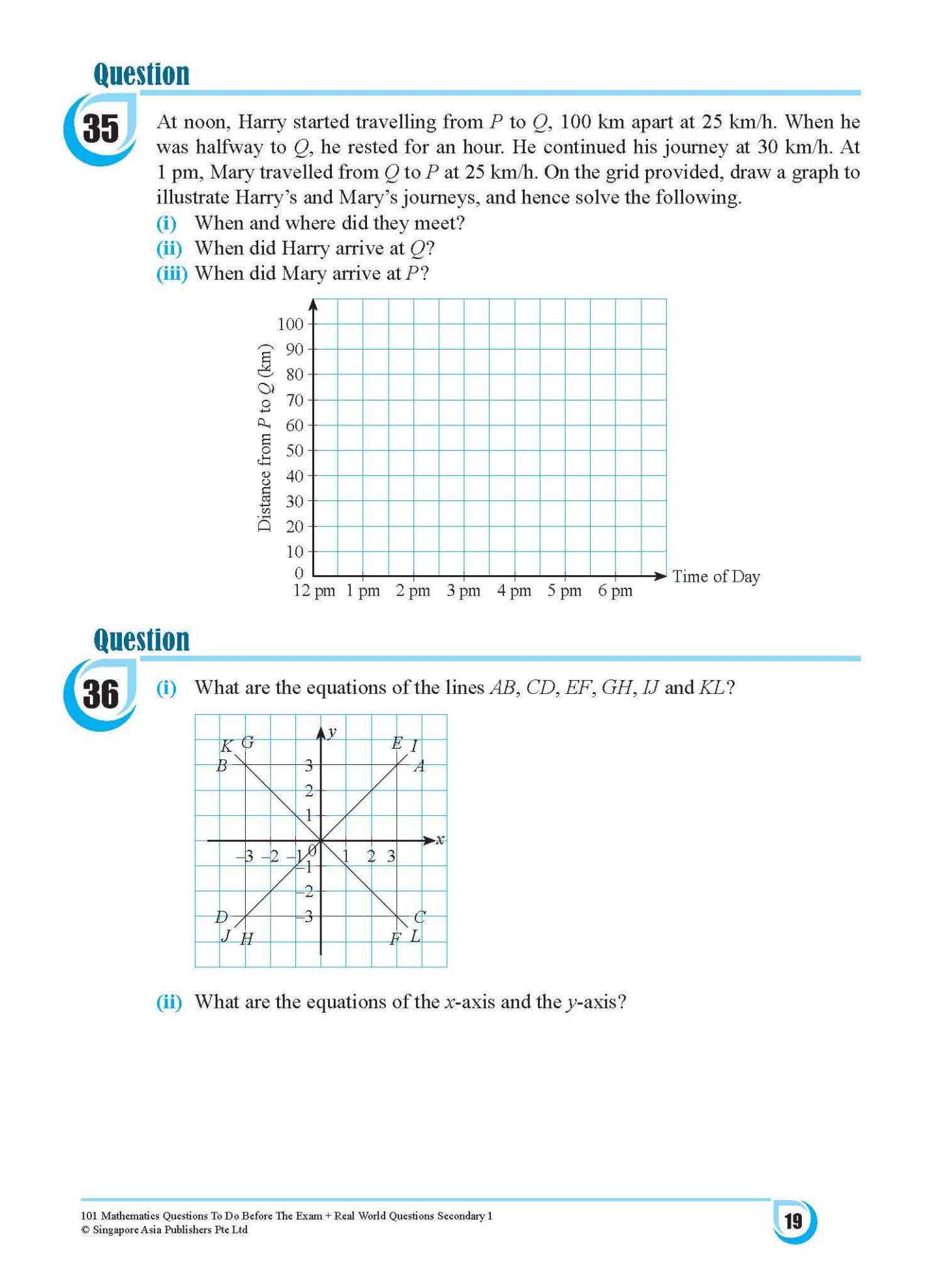 101 Mathematics Questions To Do Before The Exam + Real World Questions Secondary 1