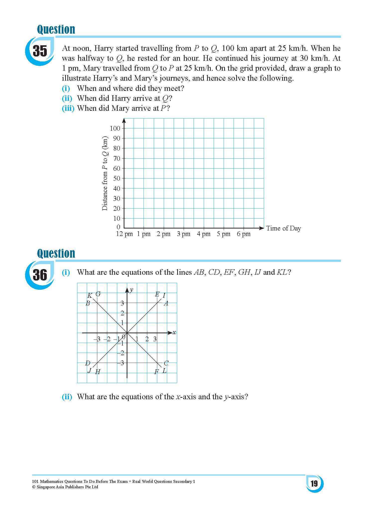 101 Mathematics Questions To Do Before The Exam + Real World Questions Secondary 1