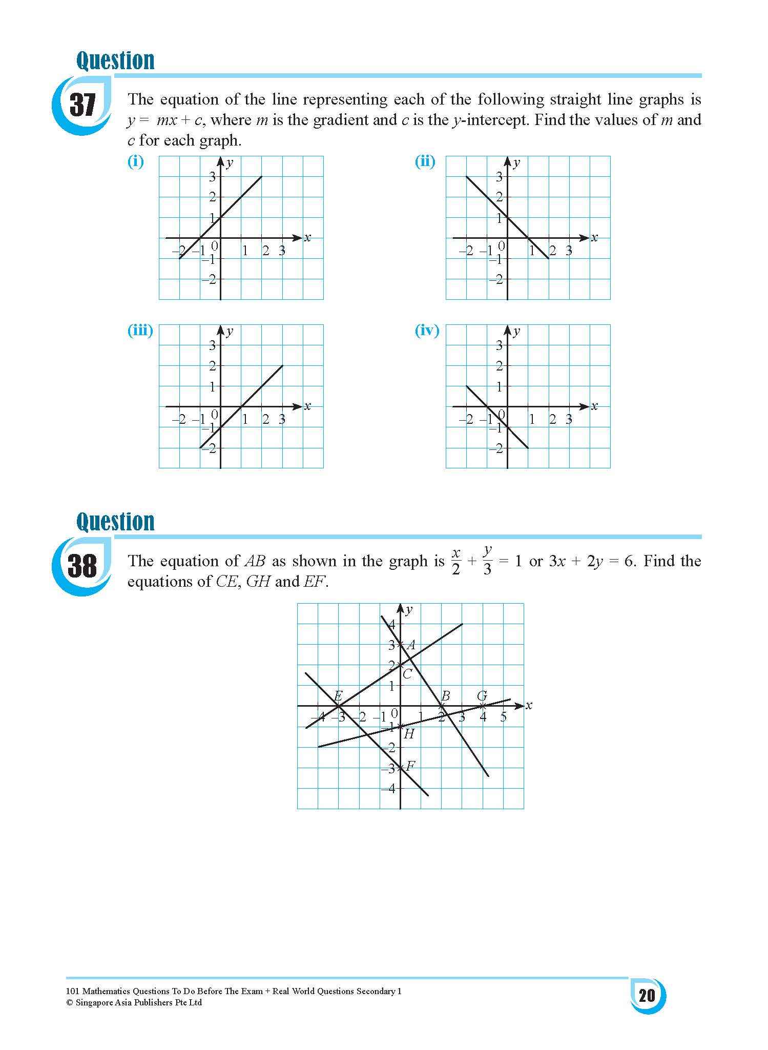 101 Mathematics Questions To Do Before The Exam + Real World Questions Secondary 1
