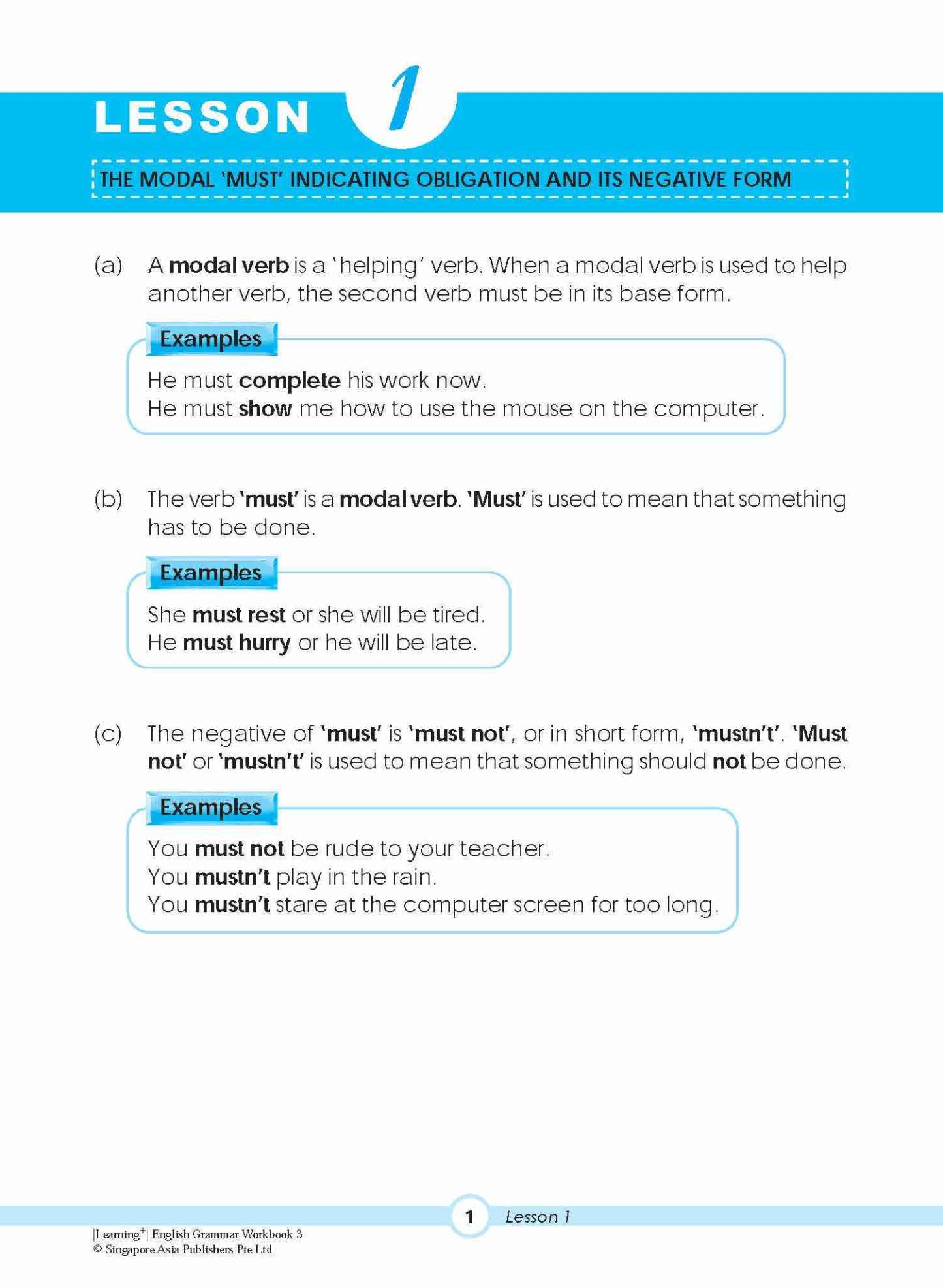 LEARNING+ ENGLISH GRAMMAR Workbook 3