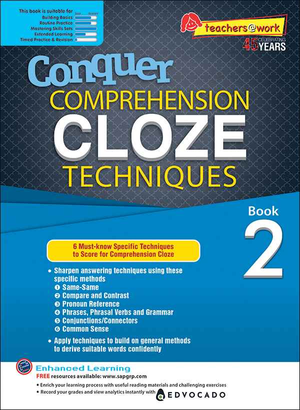 Conquer COMPREHENSION CLOZE TECHNIQUES Book 2
