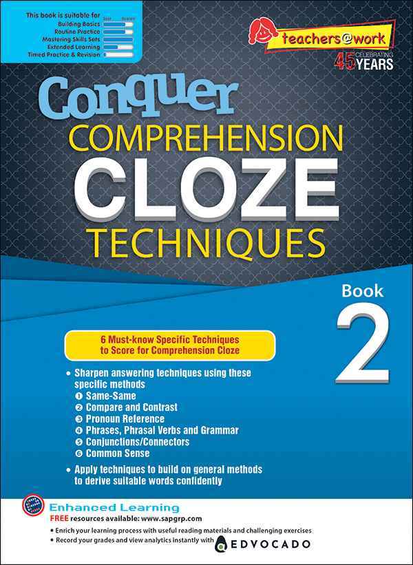 Conquer COMPREHENSION CLOZE TECHNIQUES Book 2