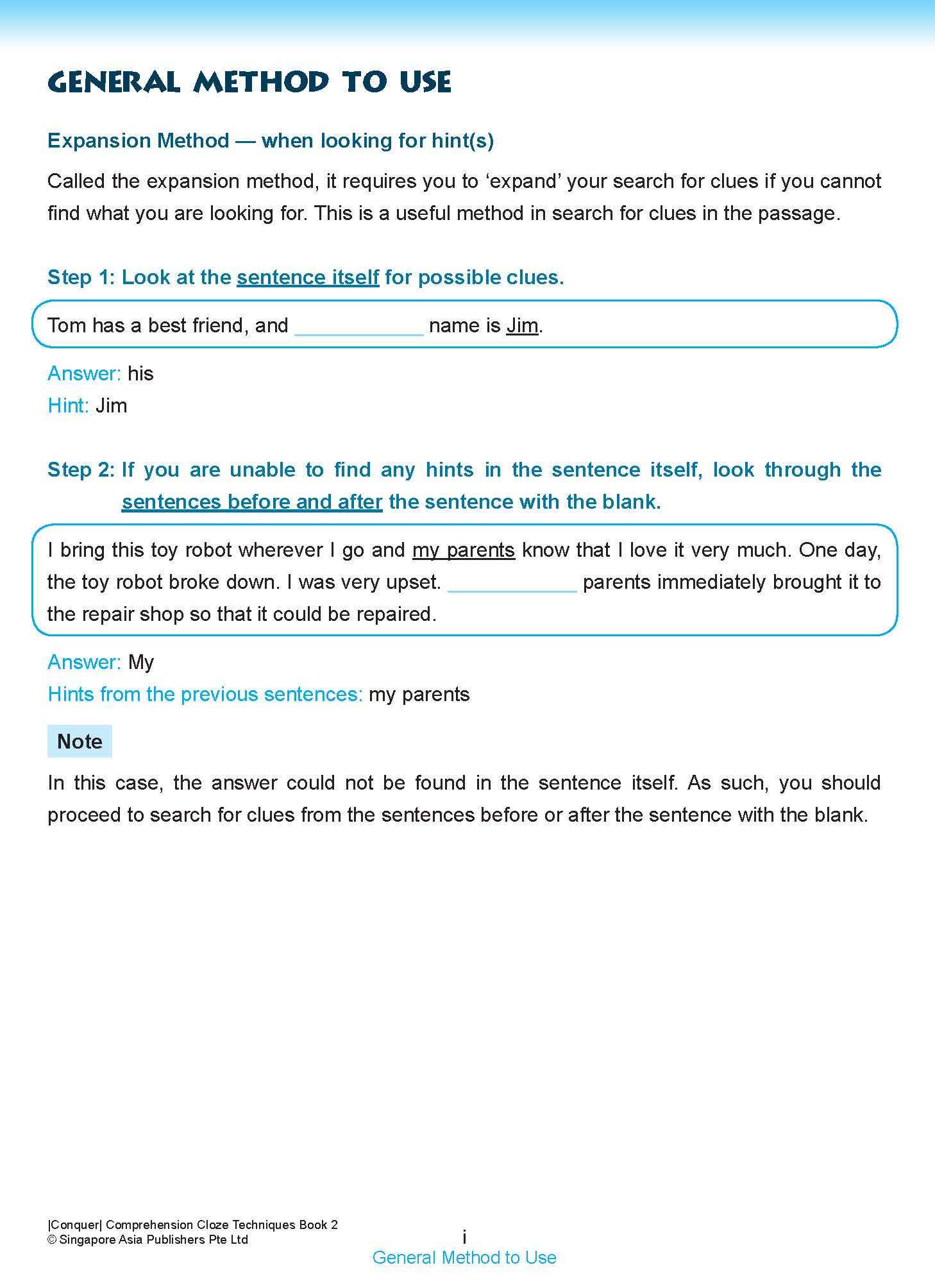 Conquer COMPREHENSION CLOZE TECHNIQUES Book 2