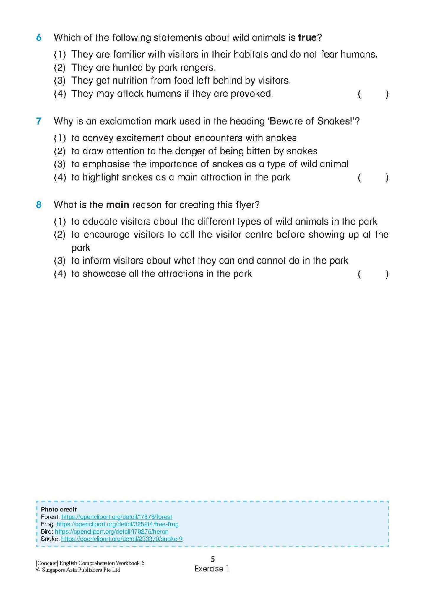 Conquer English Comprehension Workbook 5