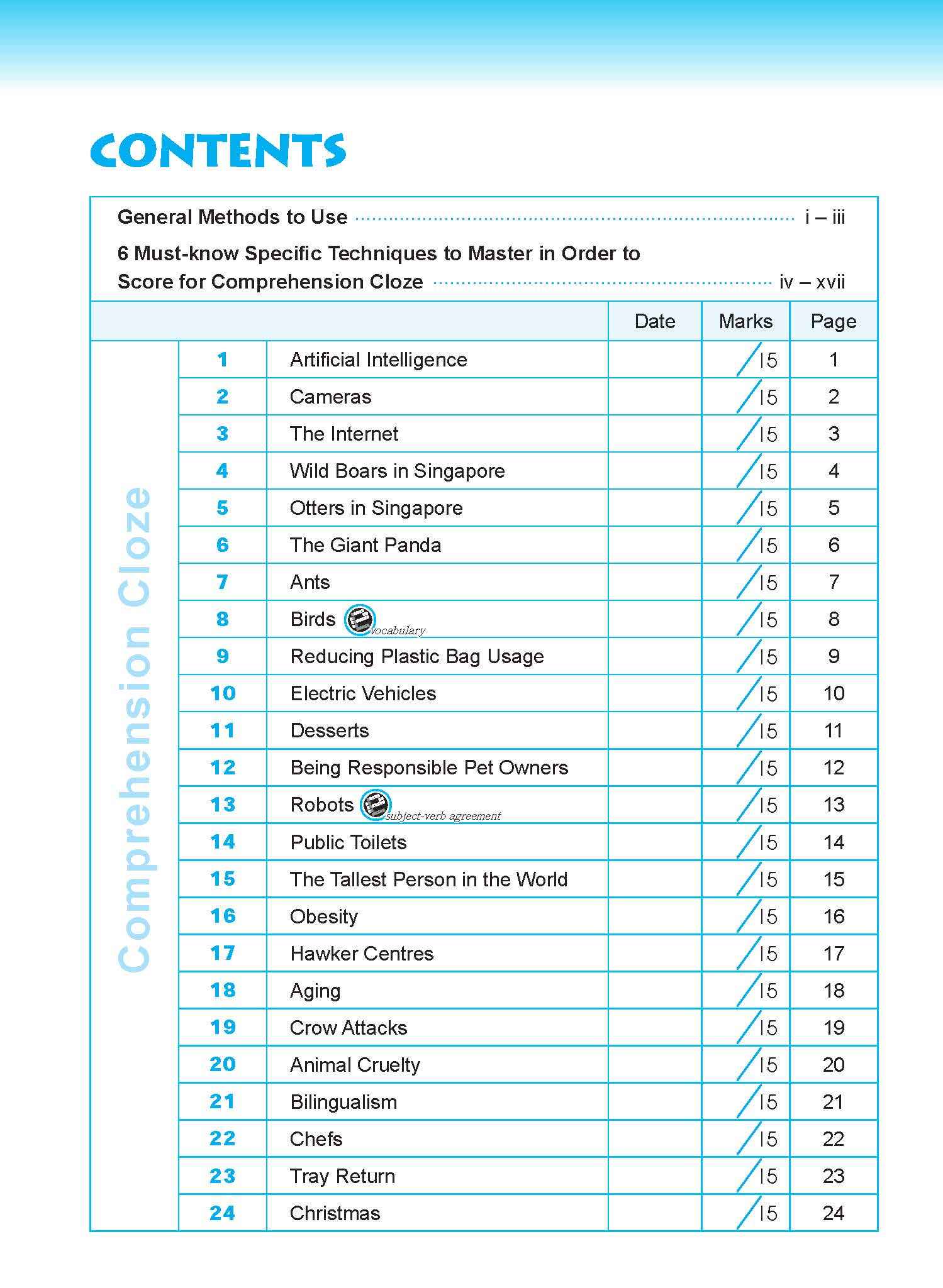 Conquer COMPREHENSION CLOZE TECHNIQUES Book 6