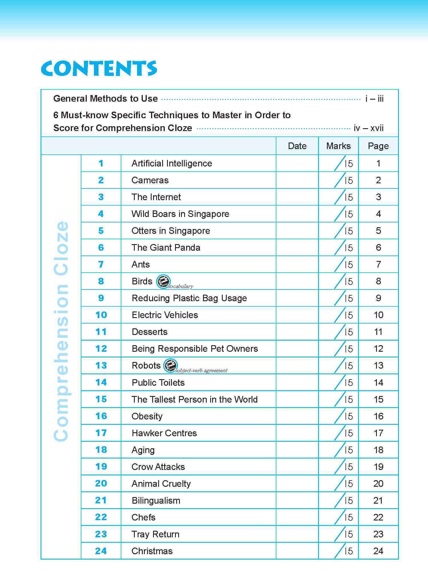 Conquer COMPREHENSION CLOZE TECHNIQUES Book 6