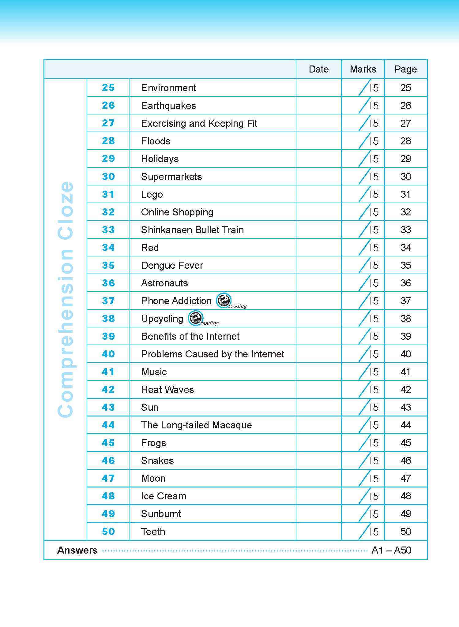 Conquer COMPREHENSION CLOZE TECHNIQUES Book 6