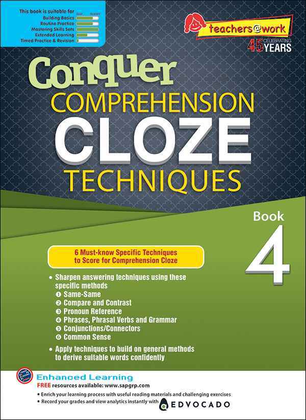Conquer COMPREHENSION CLOZE TECHNIQUES Book 4