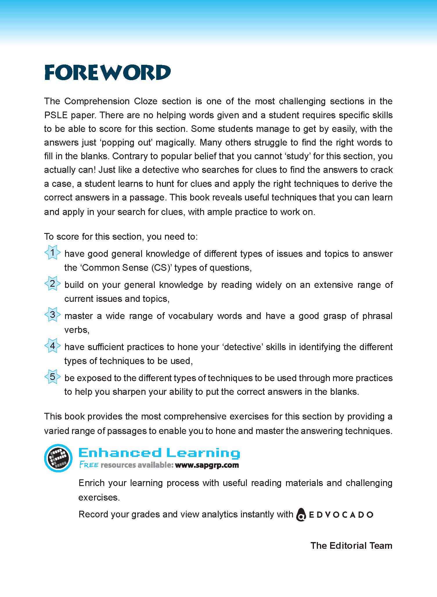 Conquer COMPREHENSION CLOZE TECHNIQUES Book 4