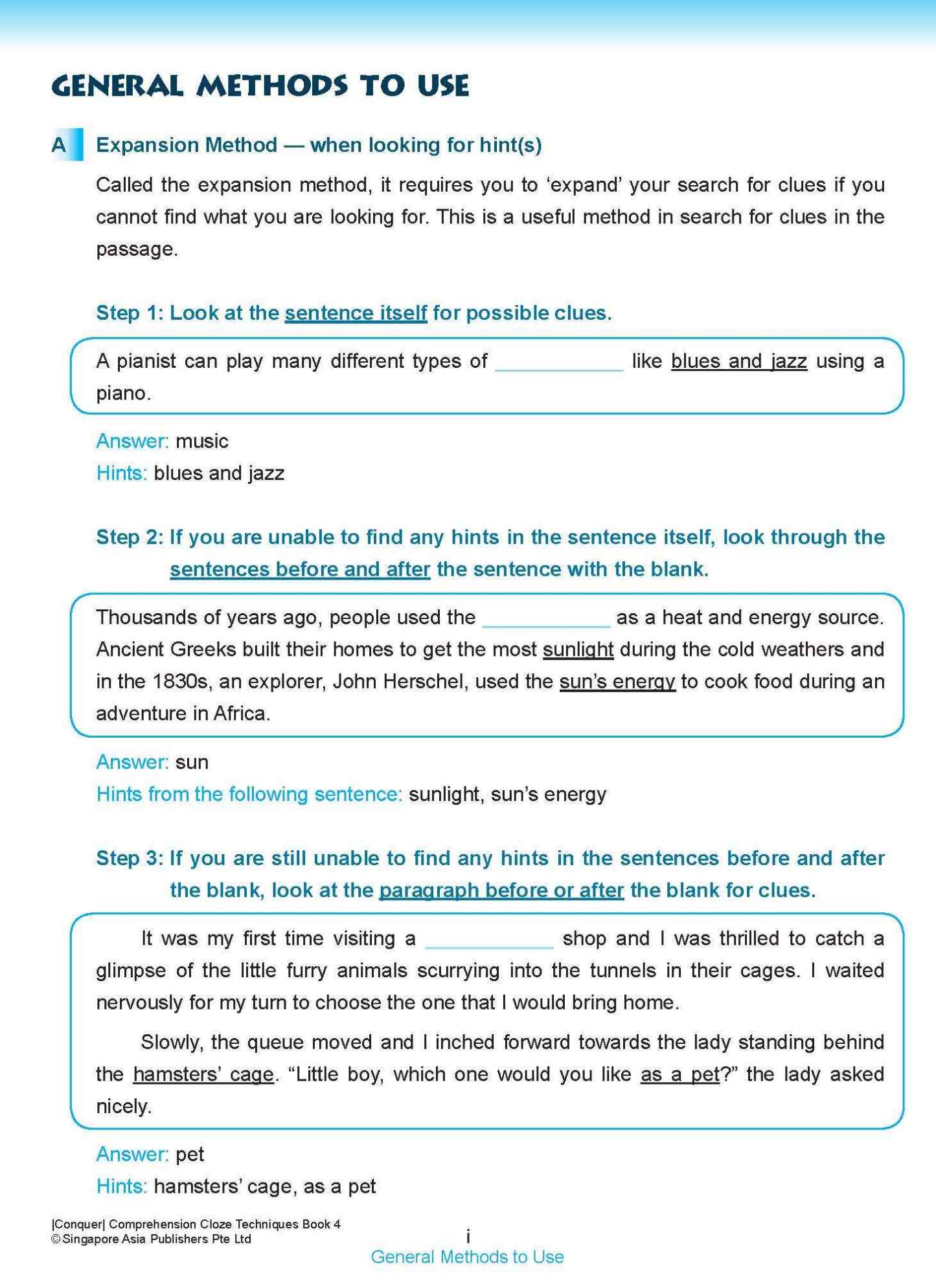 Conquer COMPREHENSION CLOZE TECHNIQUES Book 4