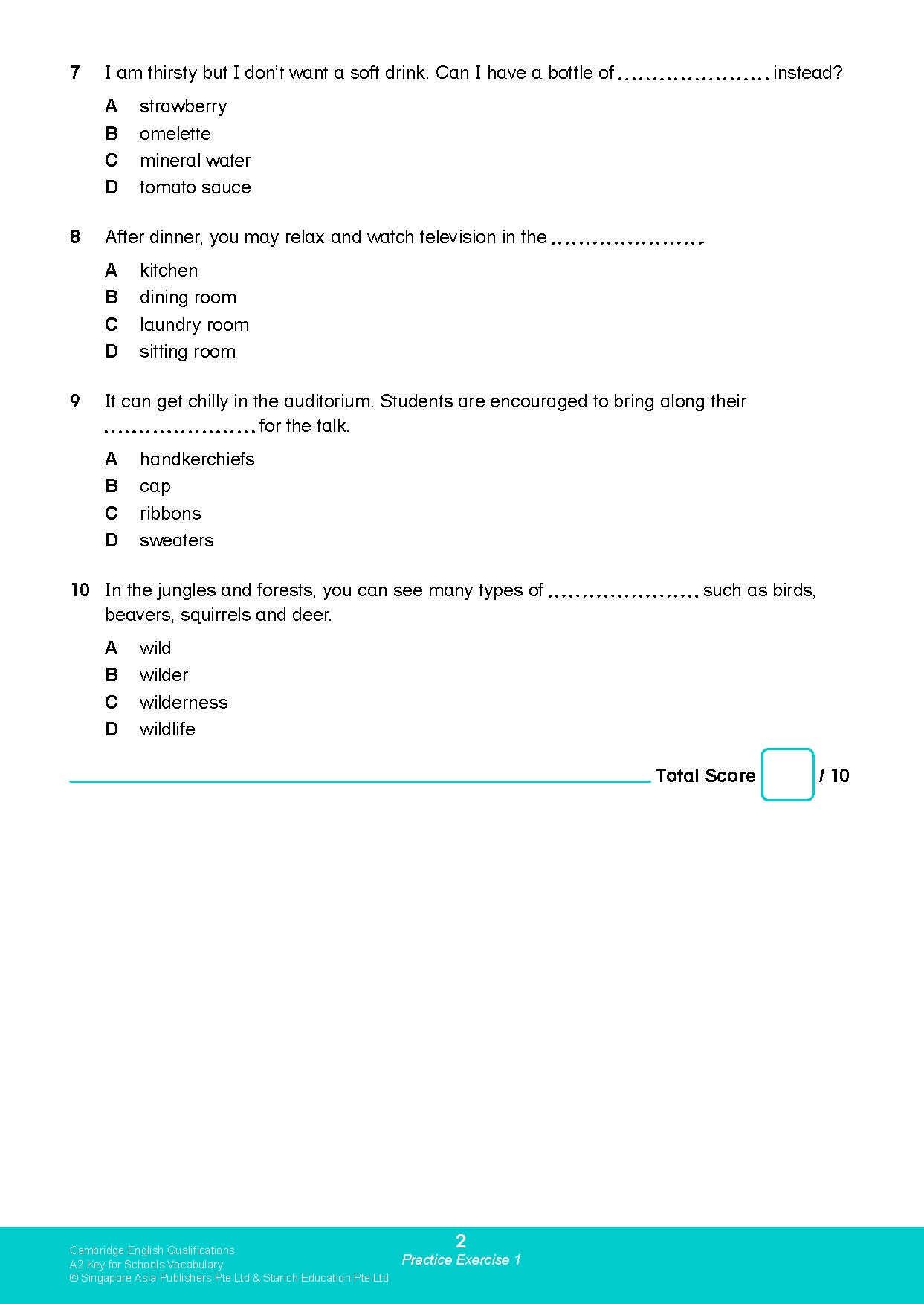 Cambridge English Qualifications – A2 Key for Schools Vocabulary (KET)