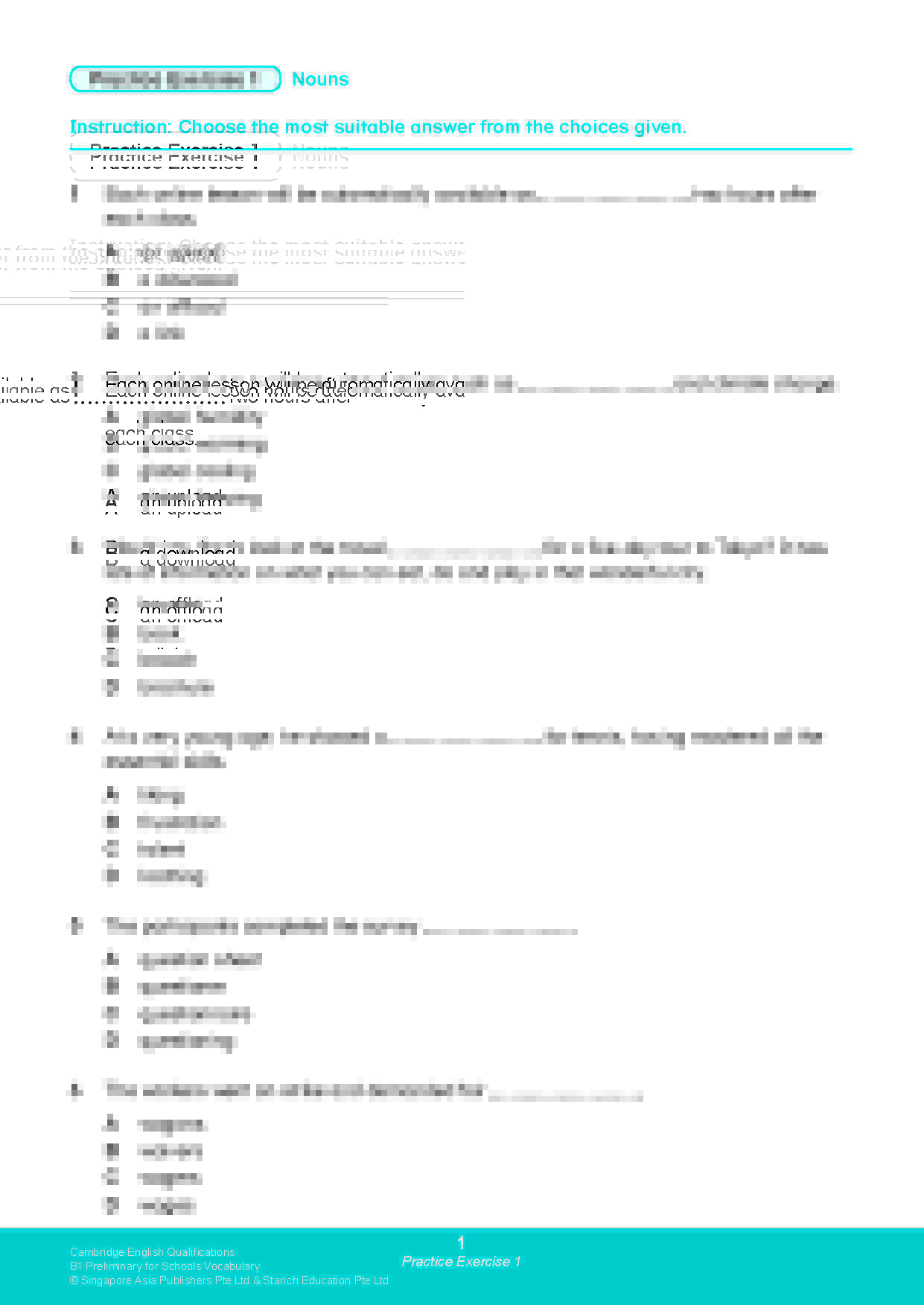 Cambridge English Qualifications – B1 Preliminary for Schools Vocabulary (PET)