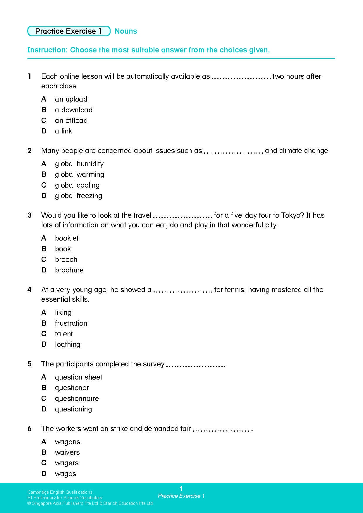 Cambridge English Qualifications – B1 Preliminary for Schools Vocabulary (PET)