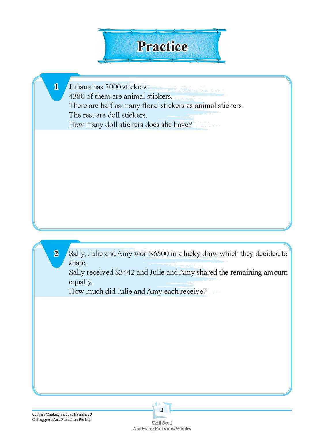 Conquer Thinking Skills & Heuristics Workbook 3