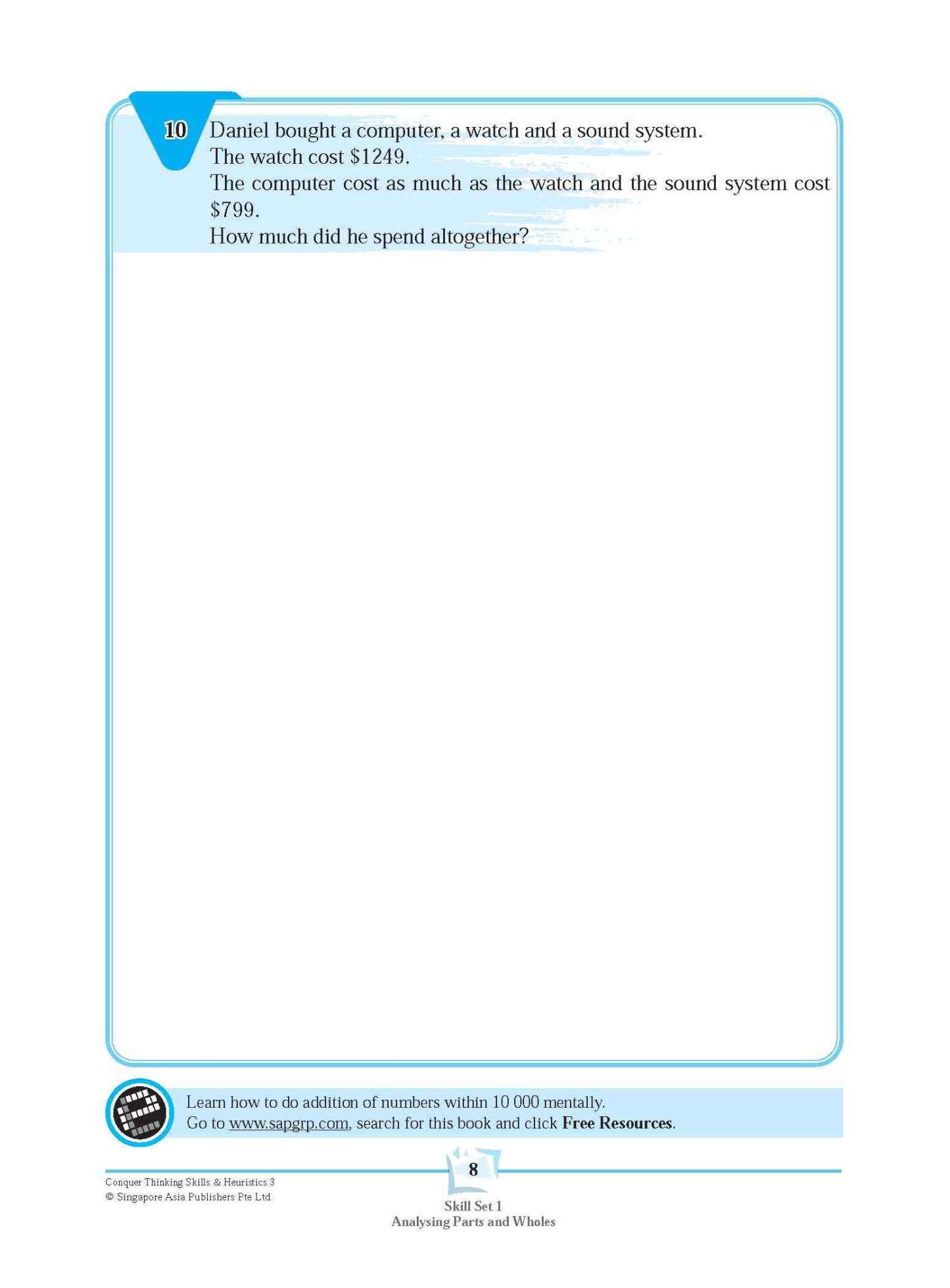 Conquer Thinking Skills & Heuristics Workbook 3