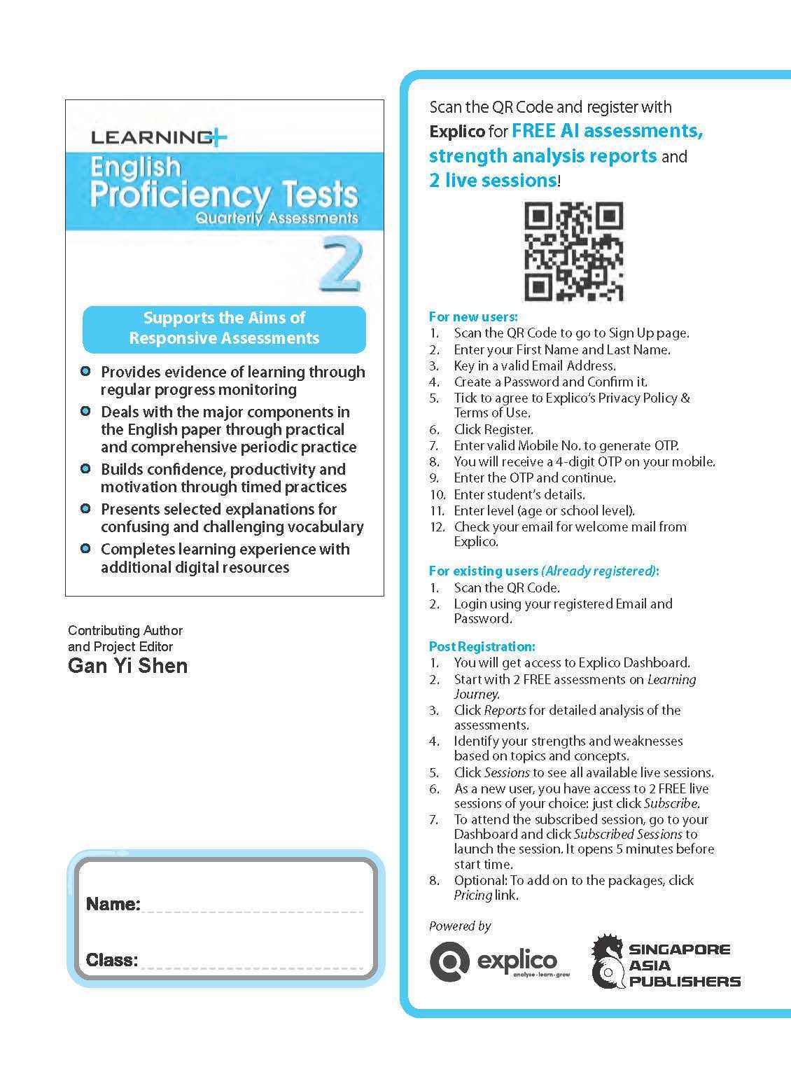 LEARNING+ English Proficiency Tests Quarterly Assessments 2