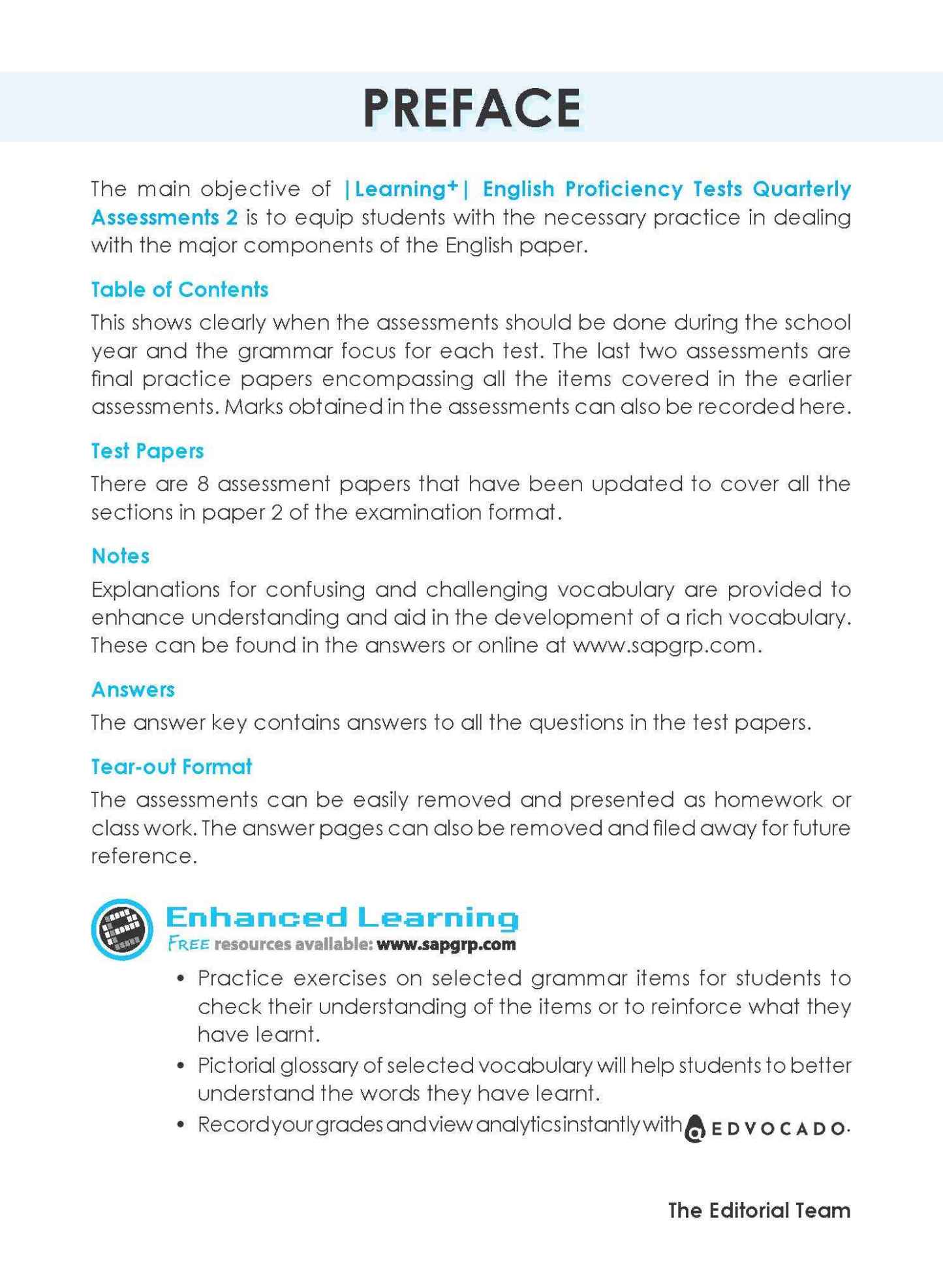 LEARNING+ English Proficiency Tests Quarterly Assessments 2