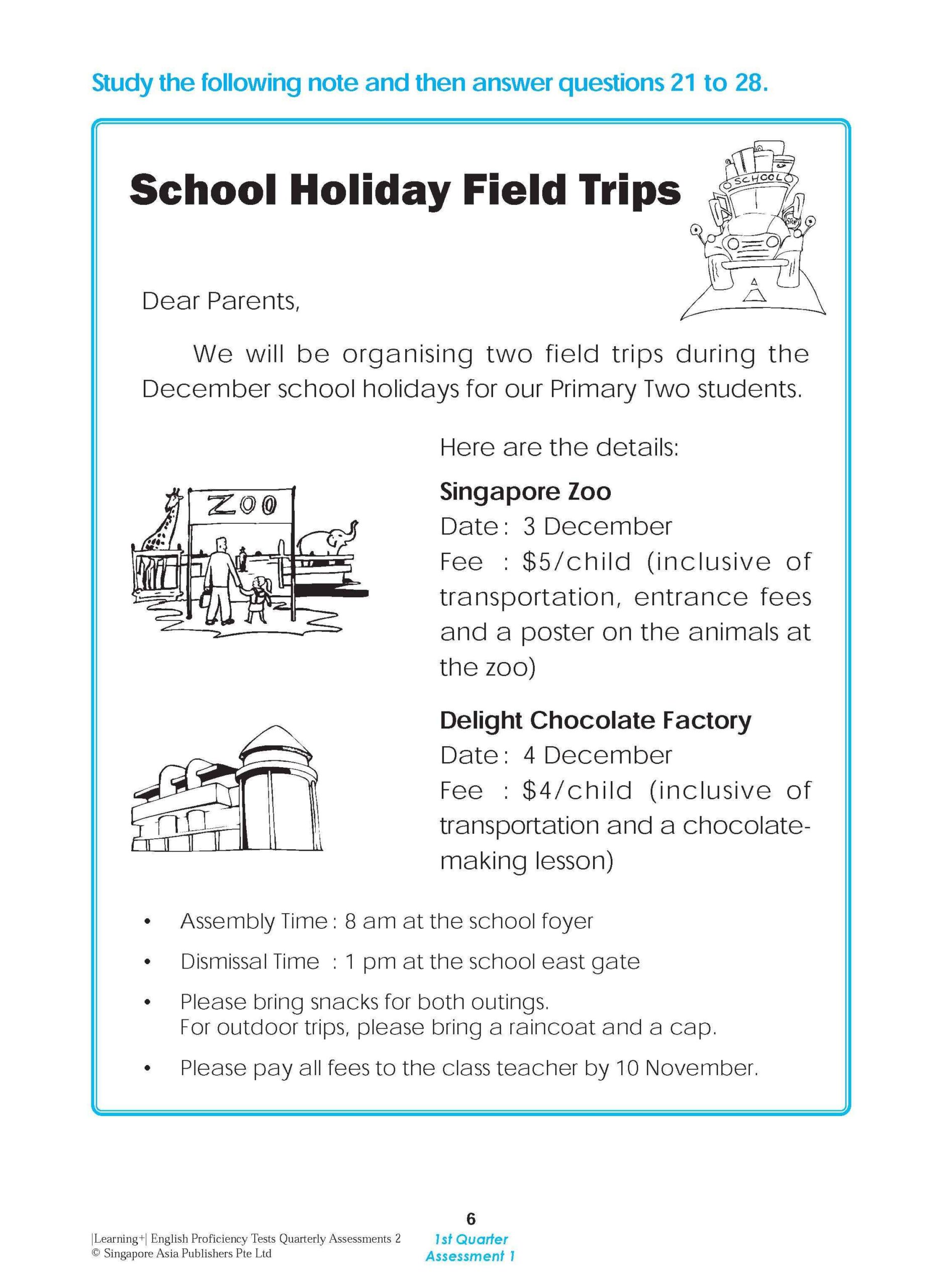 LEARNING+ English Proficiency Tests Quarterly Assessments 2