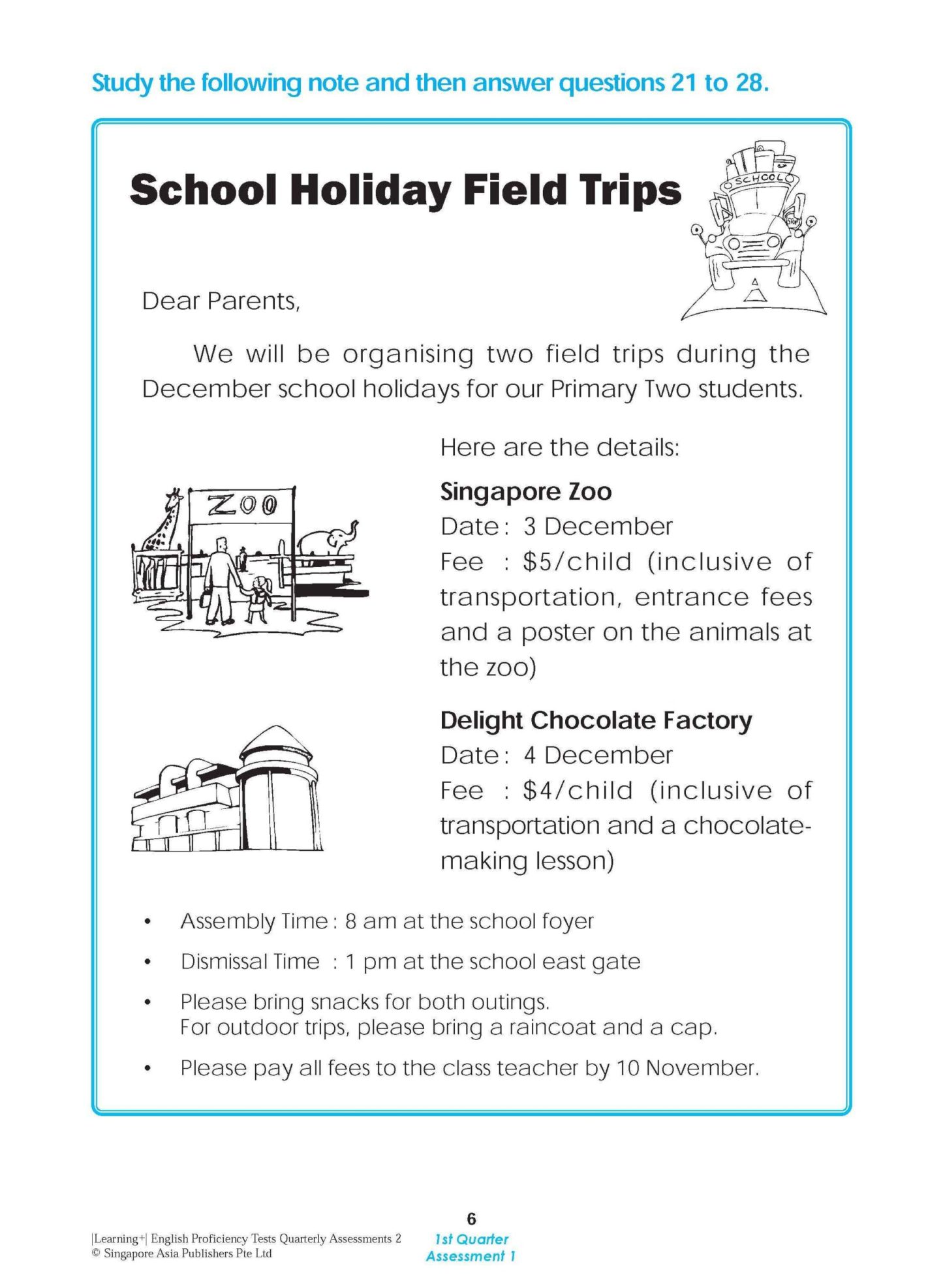 LEARNING+ English Proficiency Tests Quarterly Assessments 2