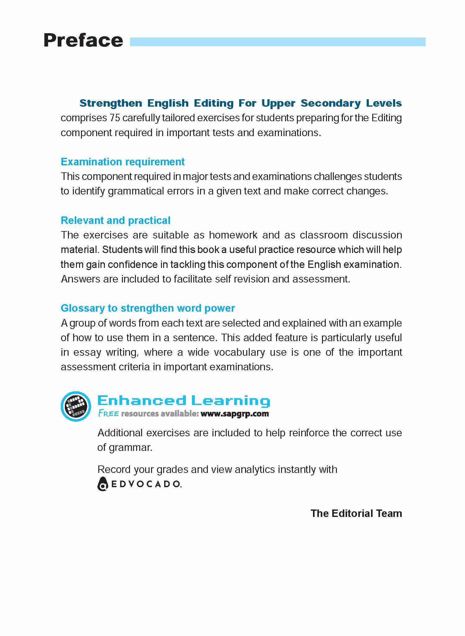 Strengthen ENGLISH EDITING FOR UPPER SECONDARY LEVELS