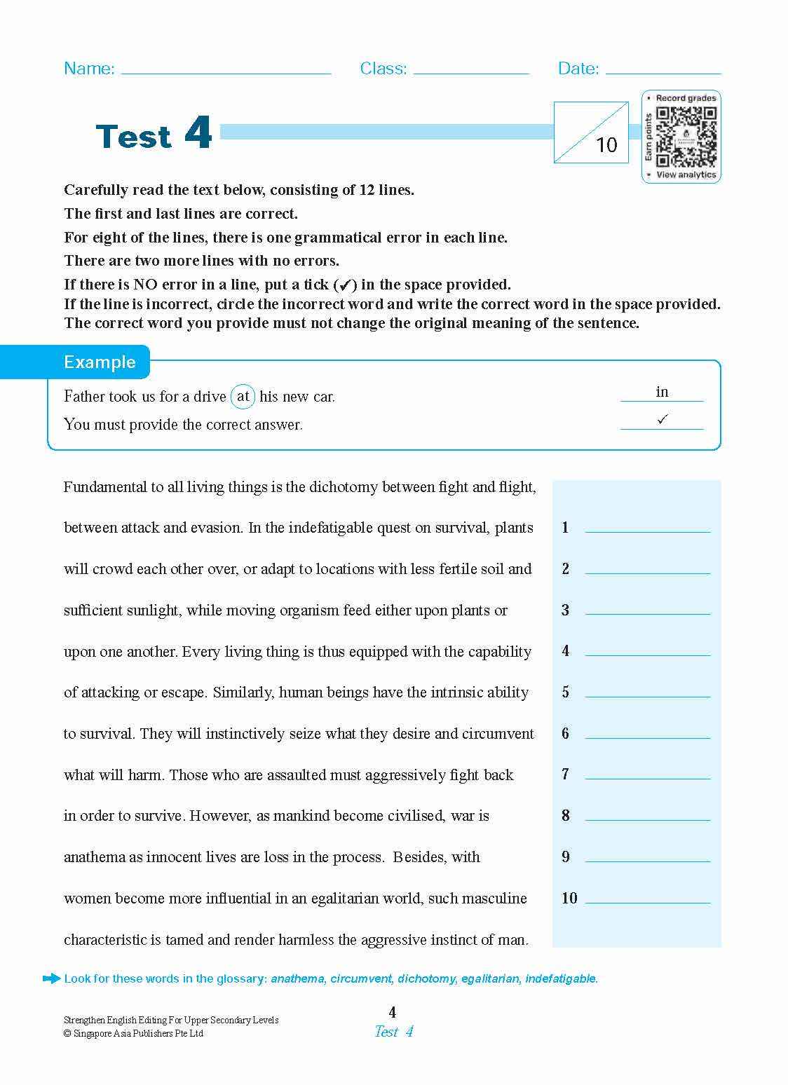 Strengthen ENGLISH EDITING FOR UPPER SECONDARY LEVELS