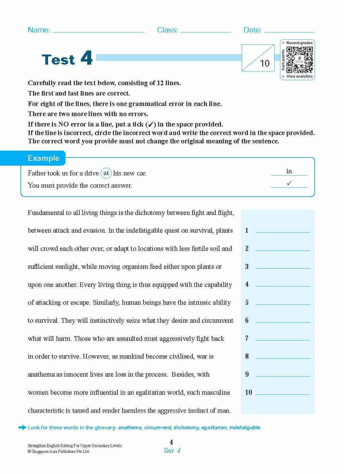 Strengthen ENGLISH EDITING FOR UPPER SECONDARY LEVELS
