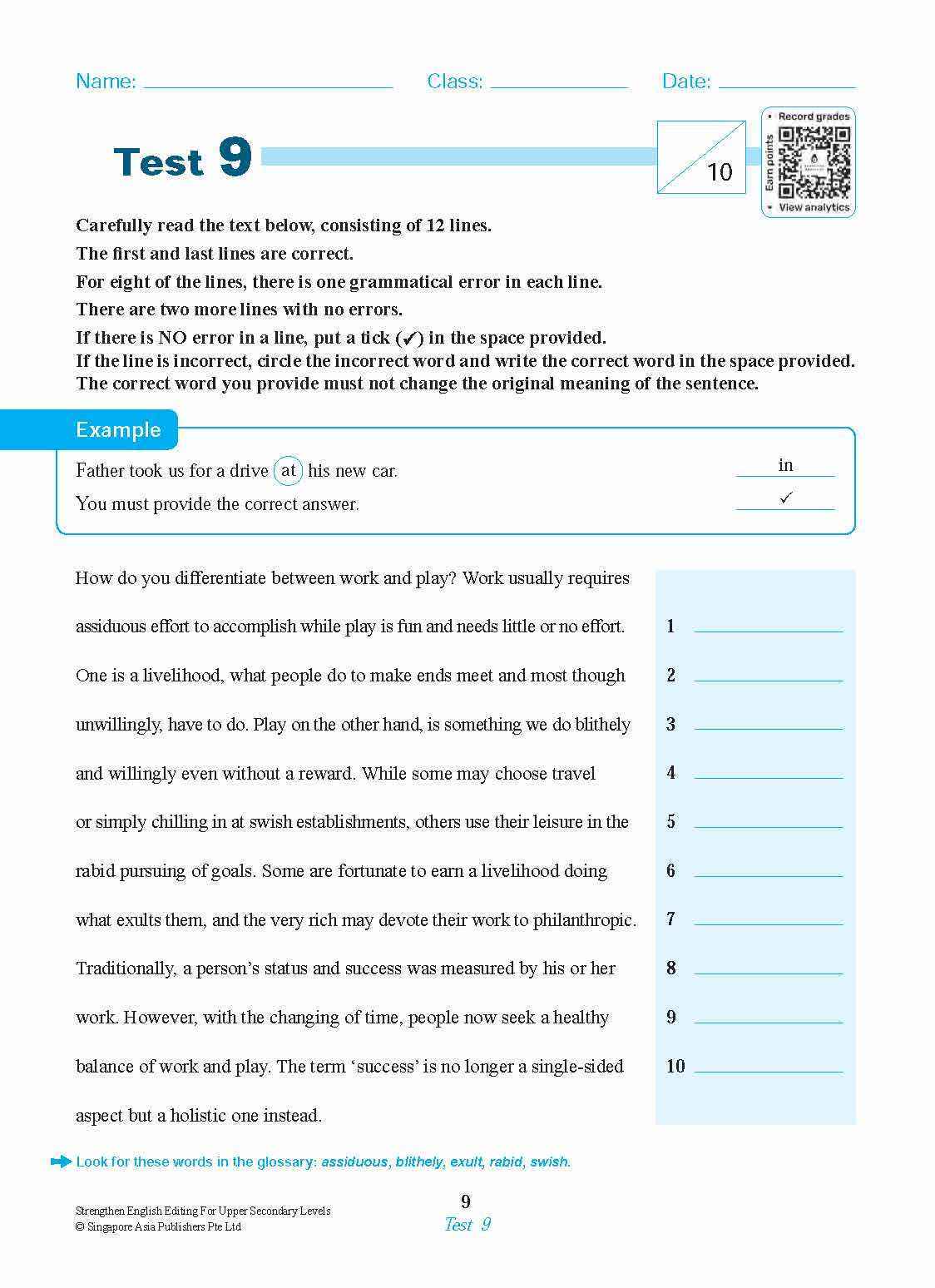 Strengthen ENGLISH EDITING FOR UPPER SECONDARY LEVELS