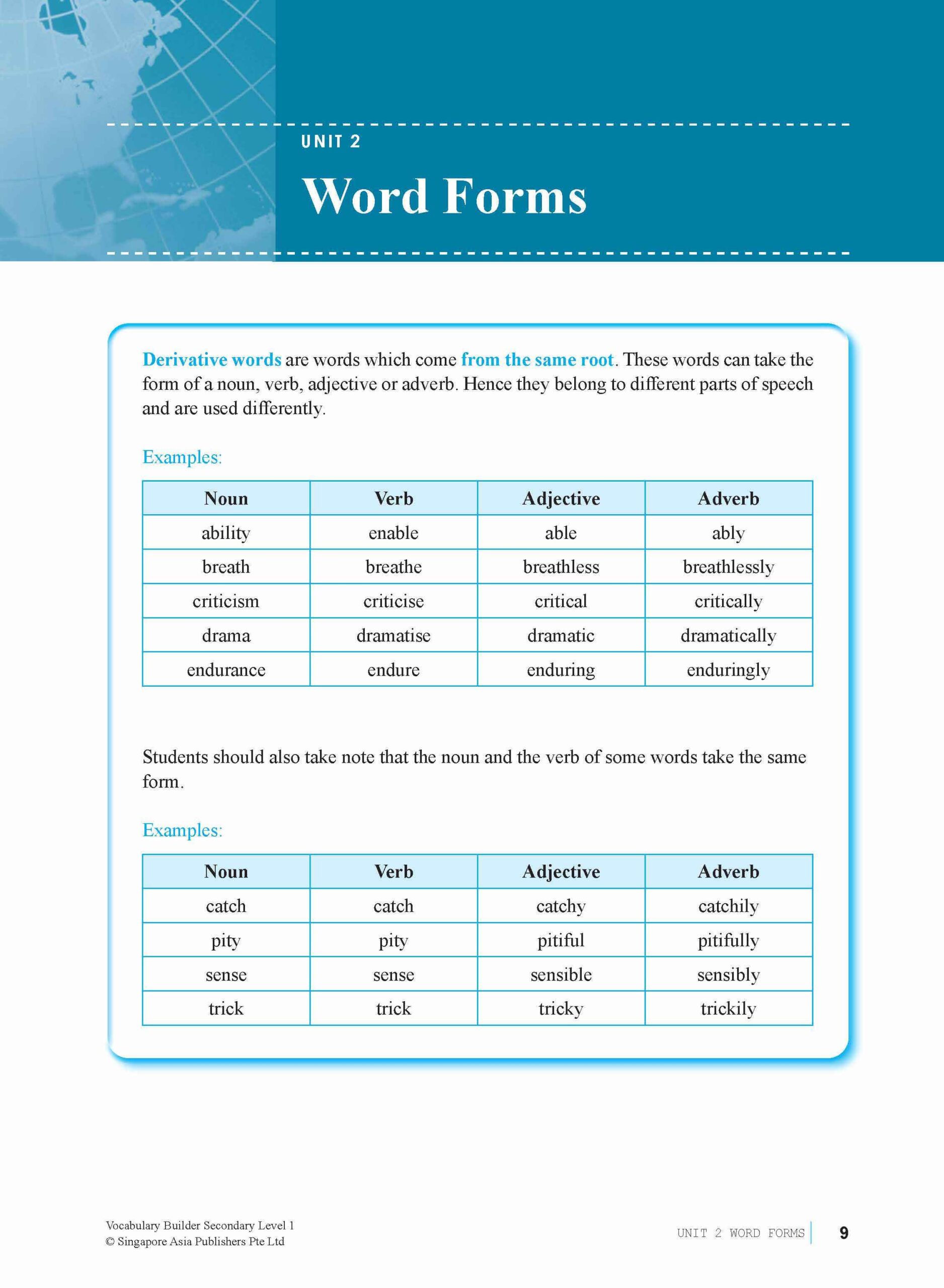Vocabulary Builder Secondary Level 1