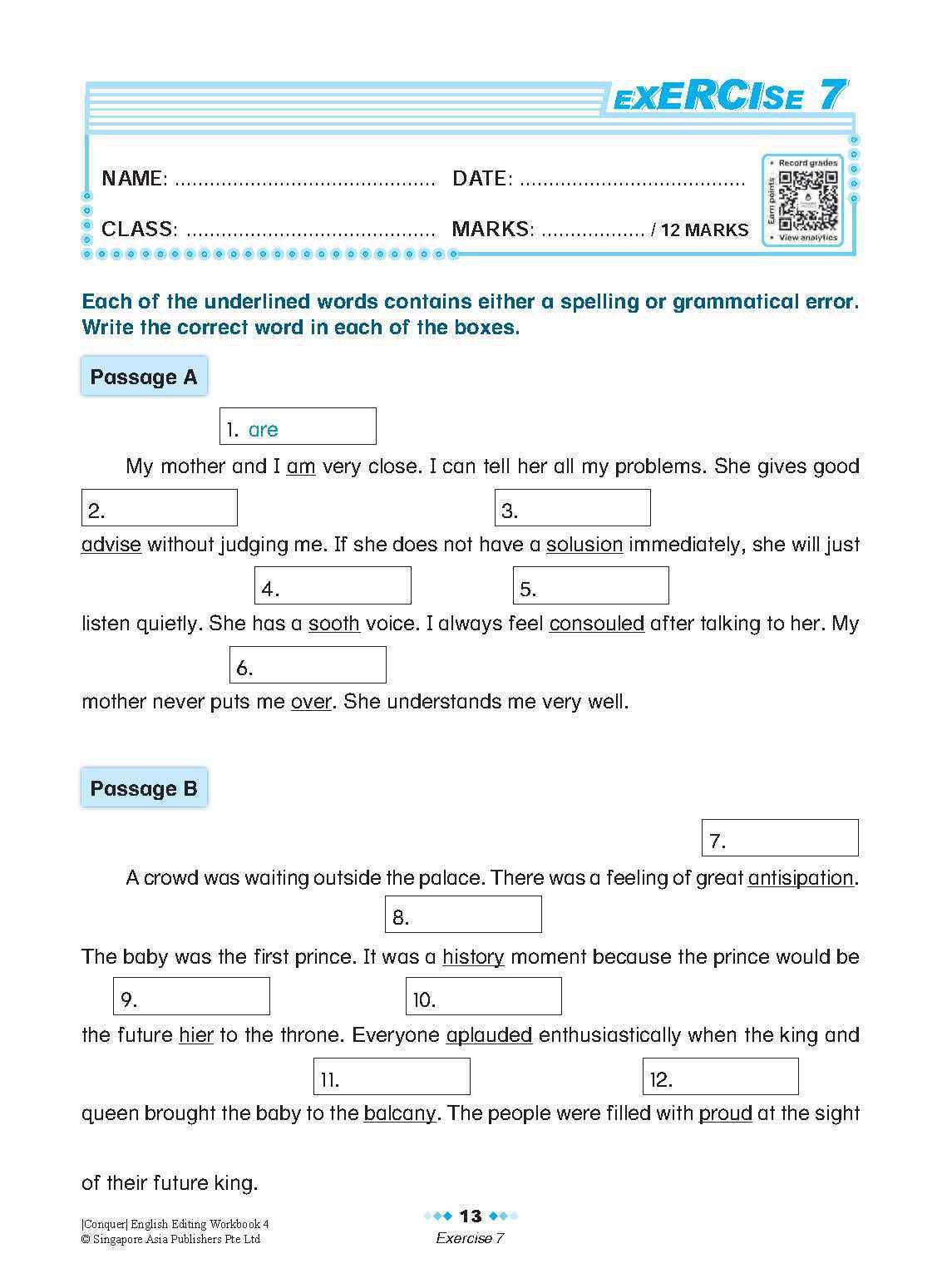 Conquer English Editing Workbook 4