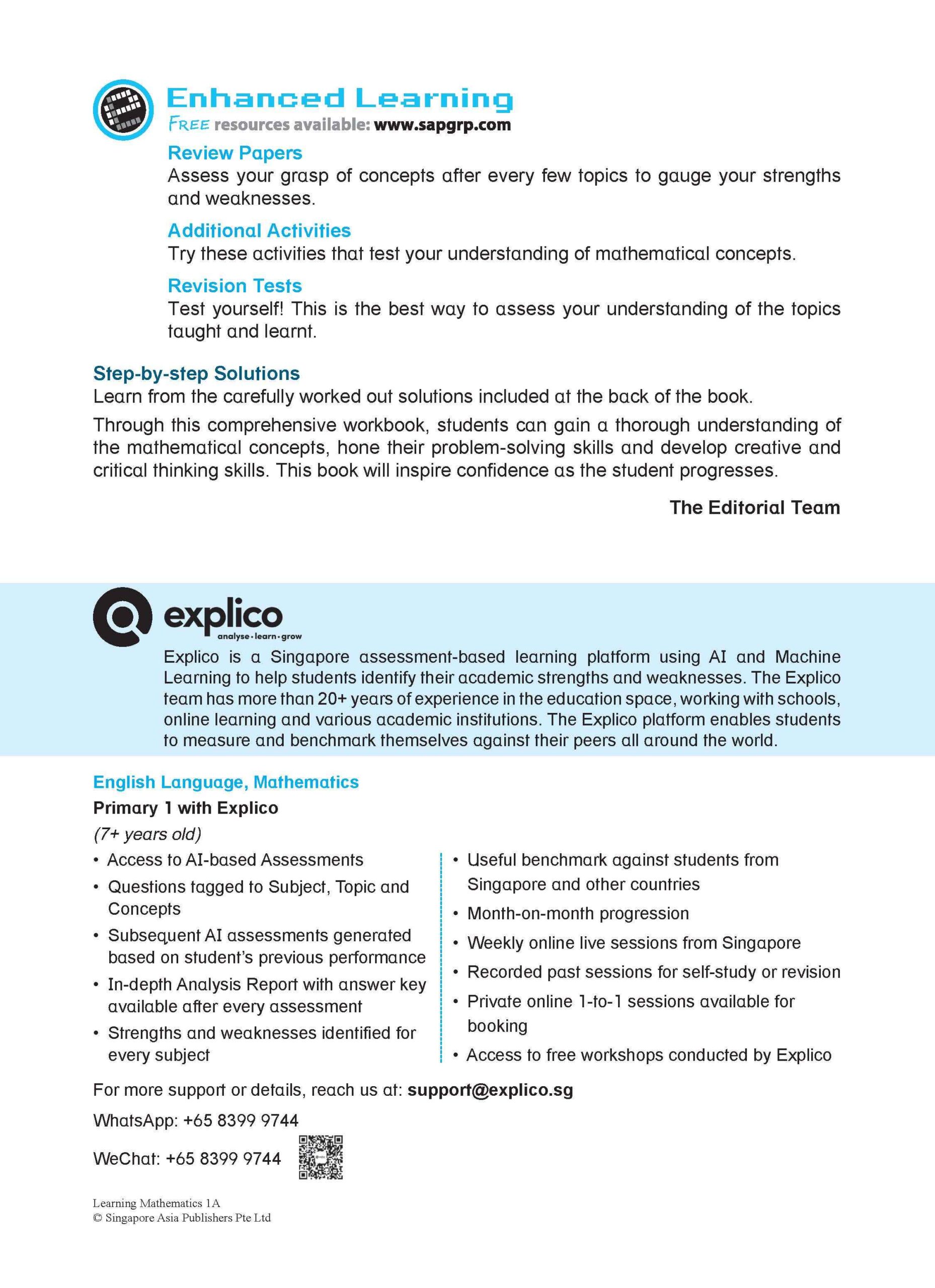 LEARNING MATHEMATICS For Primary Levels 1A