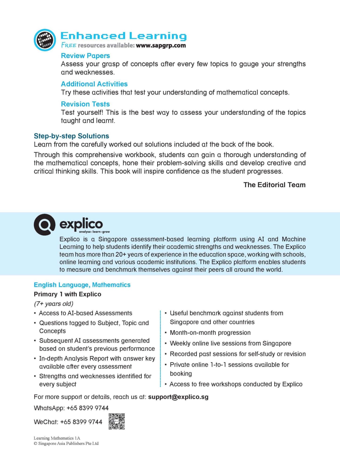 LEARNING MATHEMATICS For Primary Levels 1A