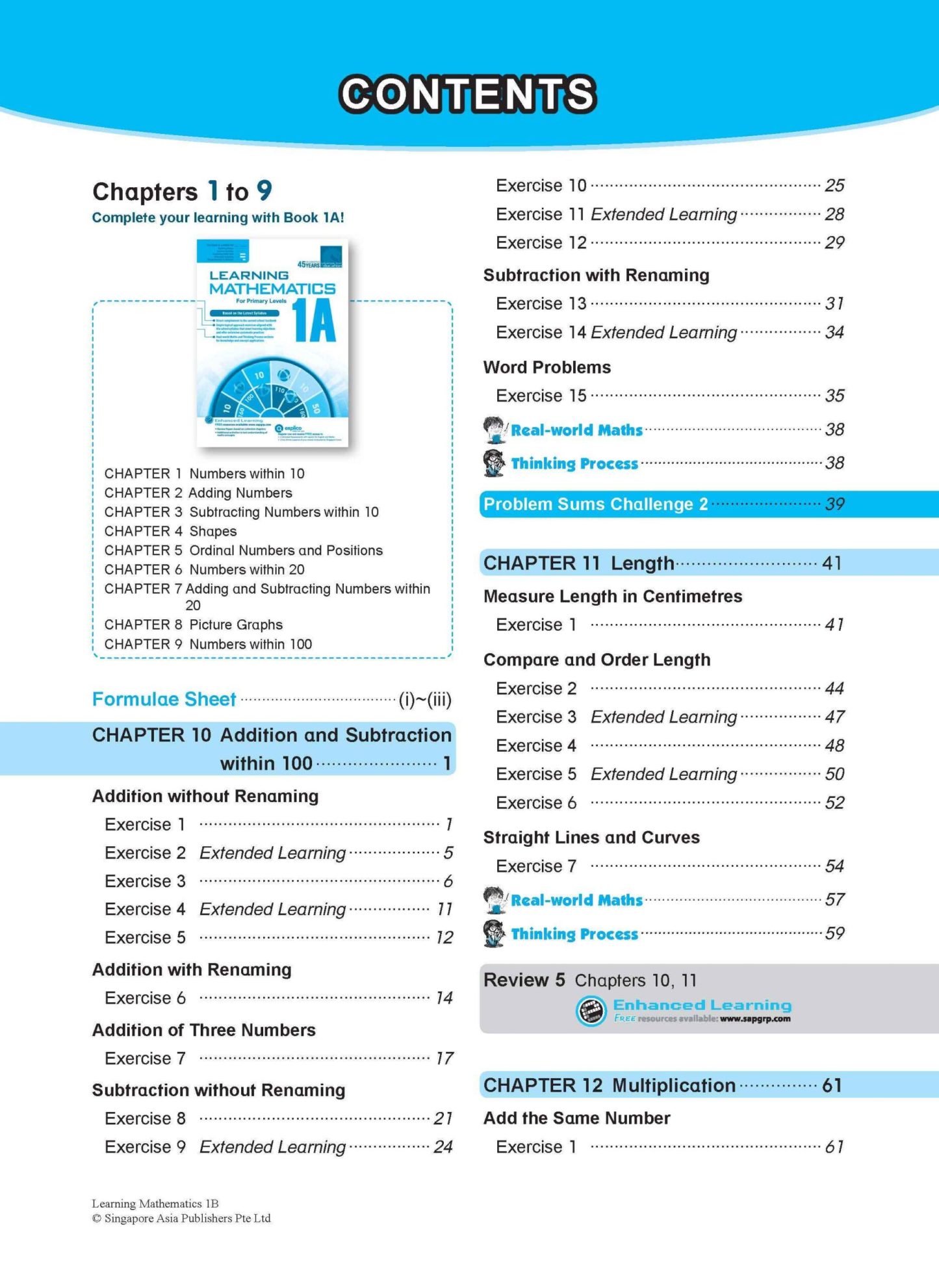 LEARNING MATHEMATICS For Primary Levels 1B