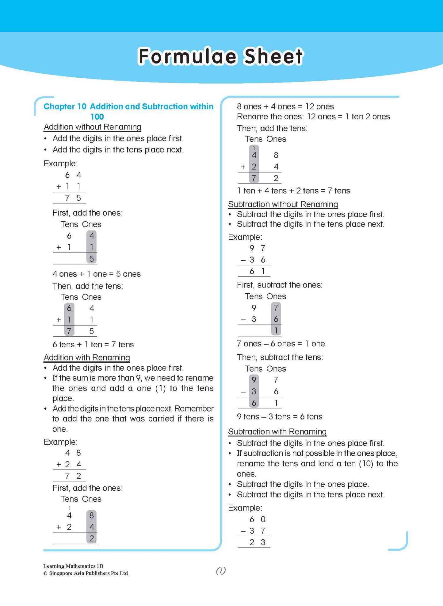LEARNING MATHEMATICS For Primary Levels 1B