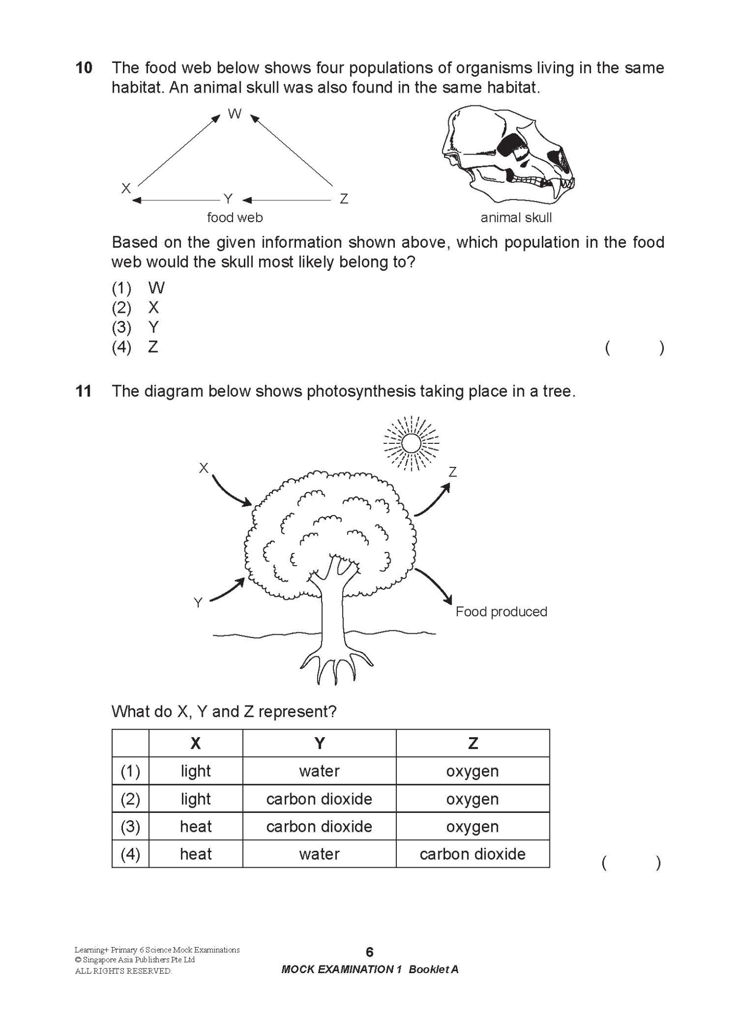 LEARNING+ Primary 6 Science Mock Examinations