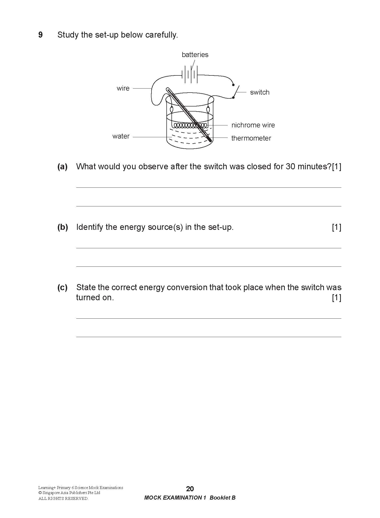 LEARNING+ Primary 6 Science Mock Examinations