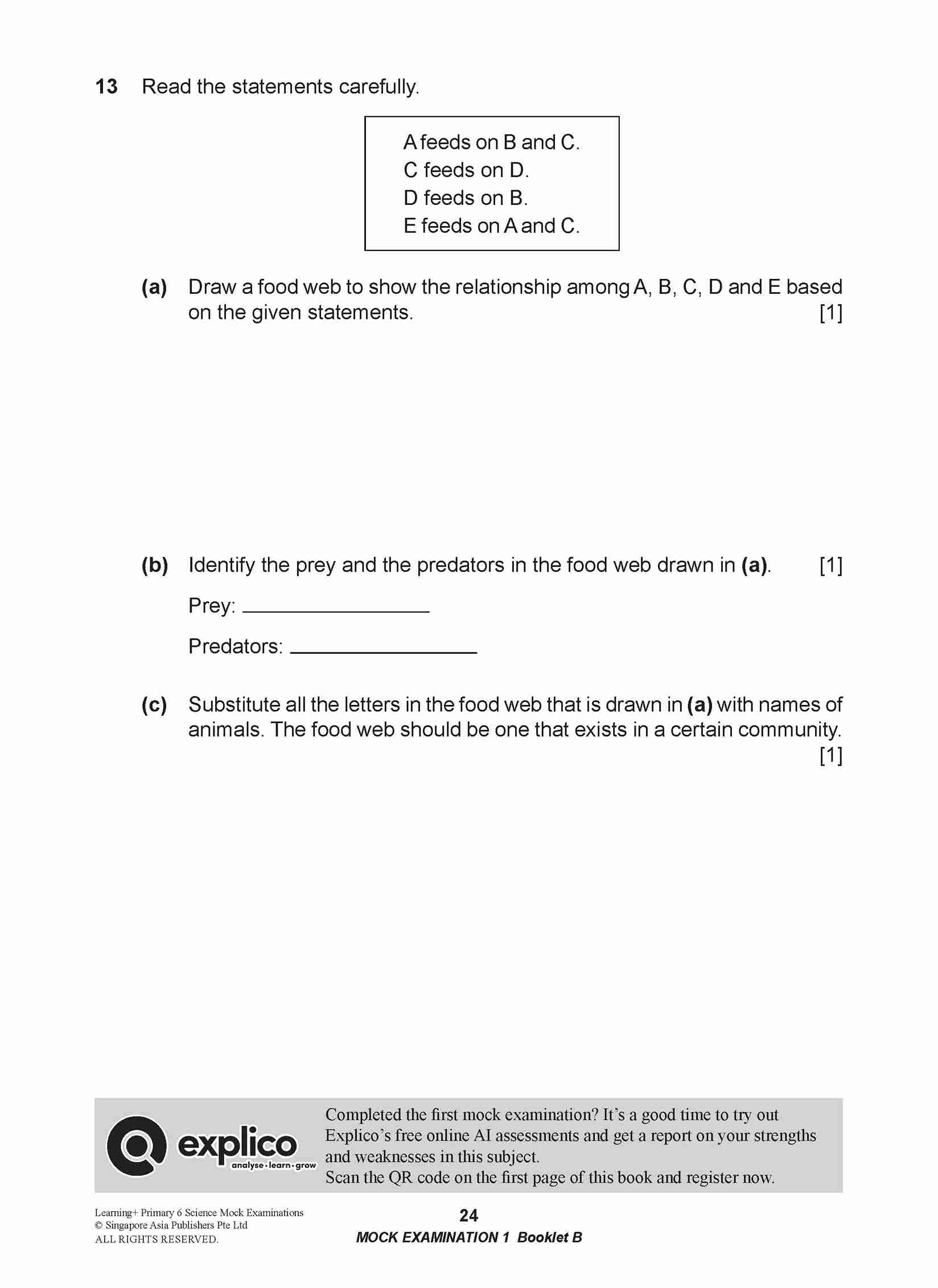LEARNING+ Primary 6 Science Mock Examinations