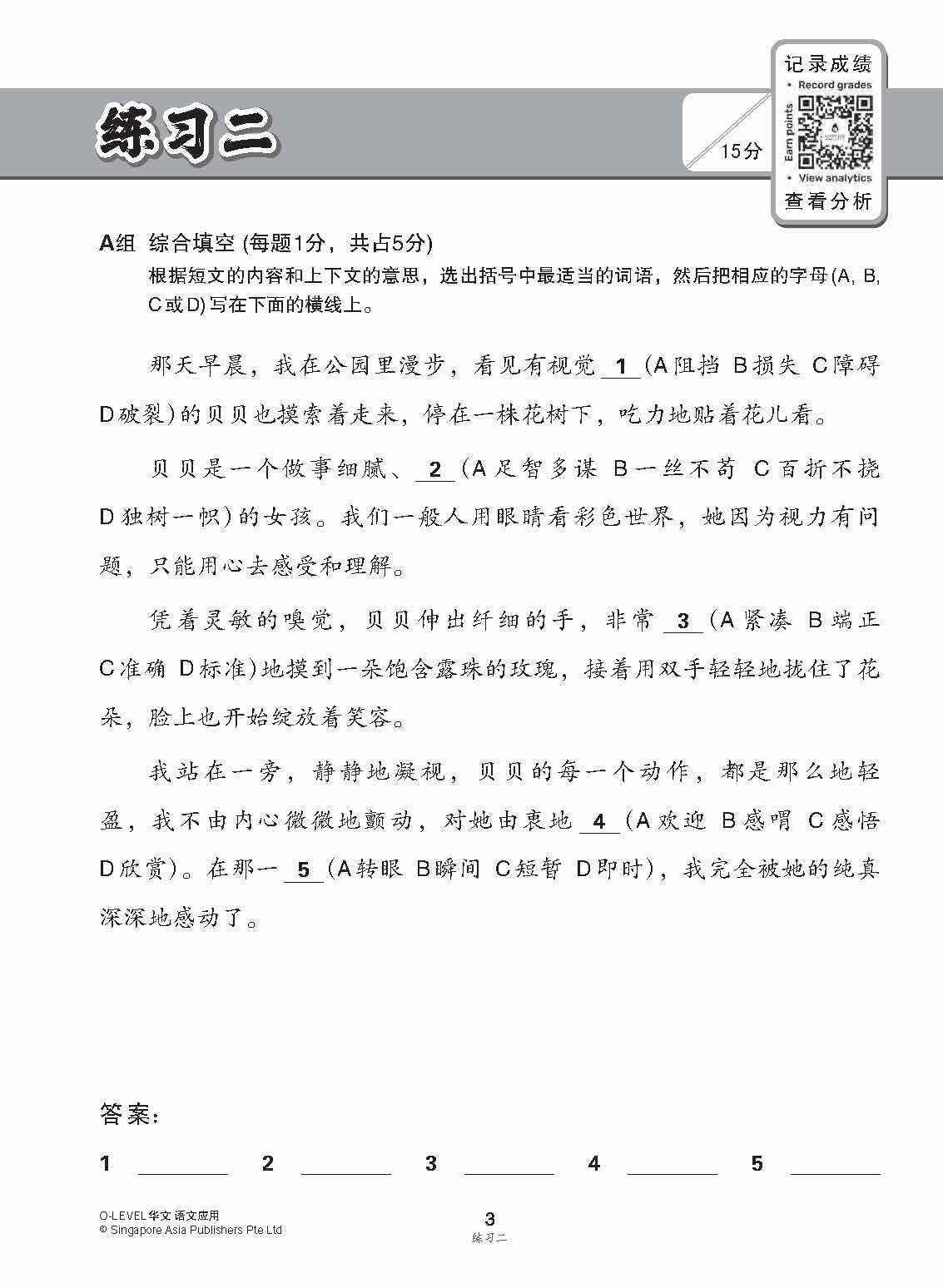 O-LEVEL 华文语文应用 / Language And Usage Enrichment Exercises For O-Level Chinese