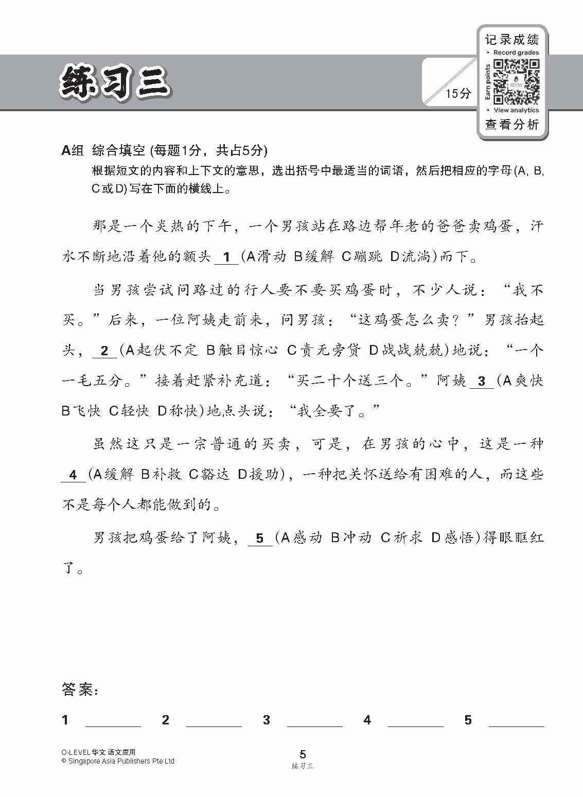 O-LEVEL 华文语文应用 / Language And Usage Enrichment Exercises For O-Level Chinese