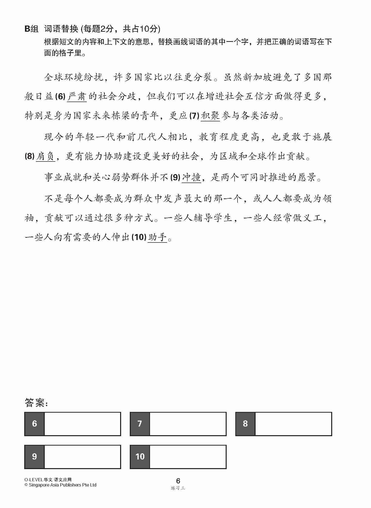 O-LEVEL 华文语文应用 / Language And Usage Enrichment Exercises For O-Level Chinese