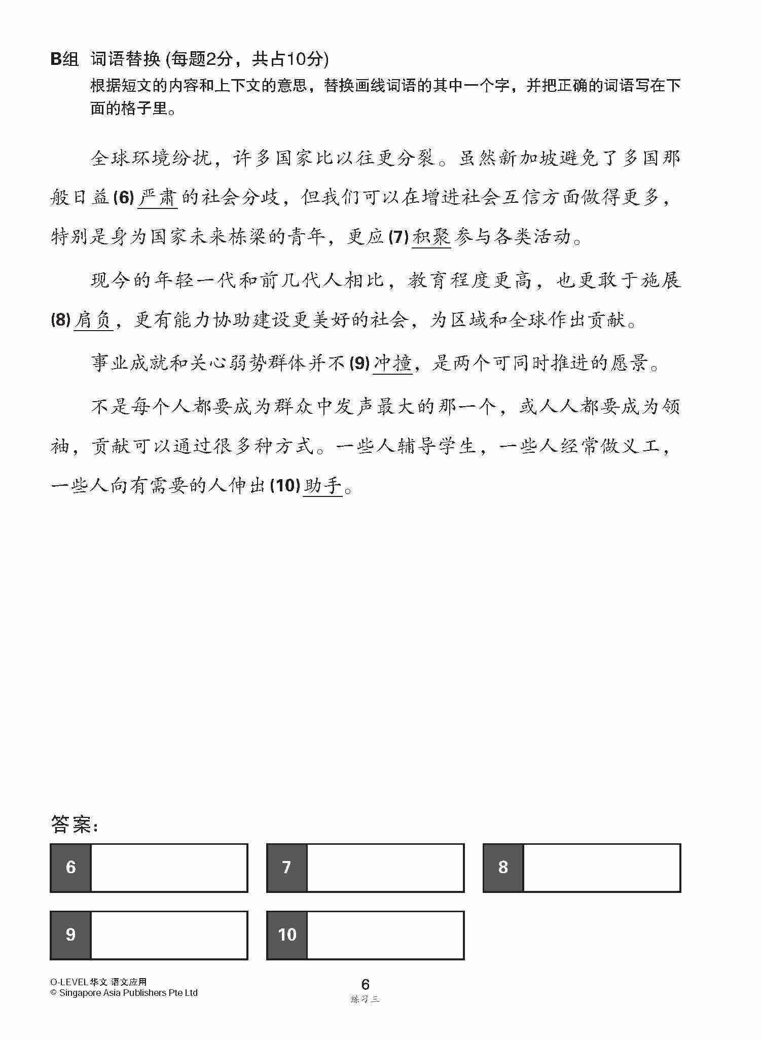 O-LEVEL 华文语文应用 / Language And Usage Enrichment Exercises For O-Level Chinese