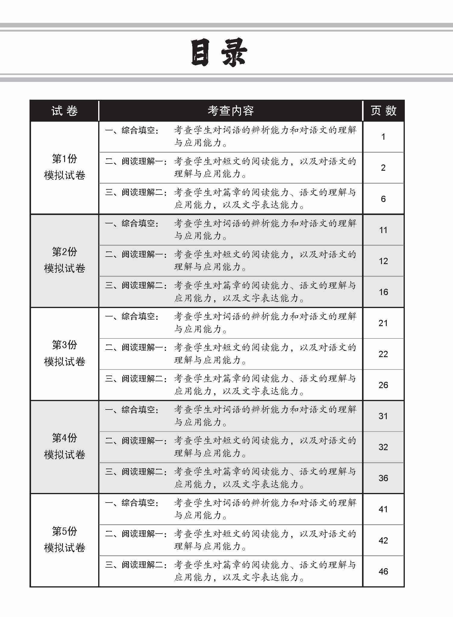 全面会考攻略 N-Level 华文模拟试卷 / N-Level Chinese Trial Examinations