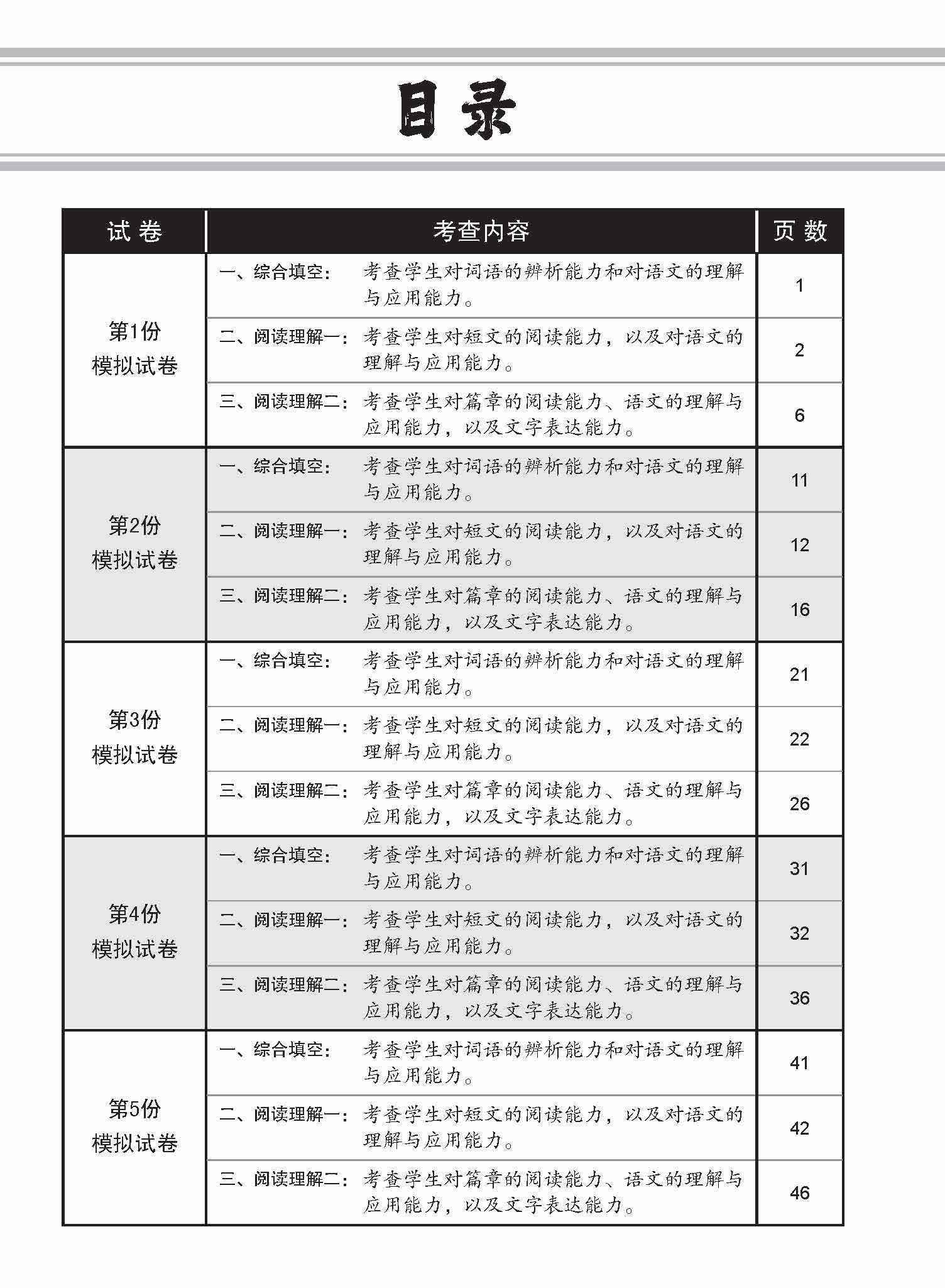 全面会考攻略 N-Level 华文模拟试卷 / N-Level Chinese Trial Examinations