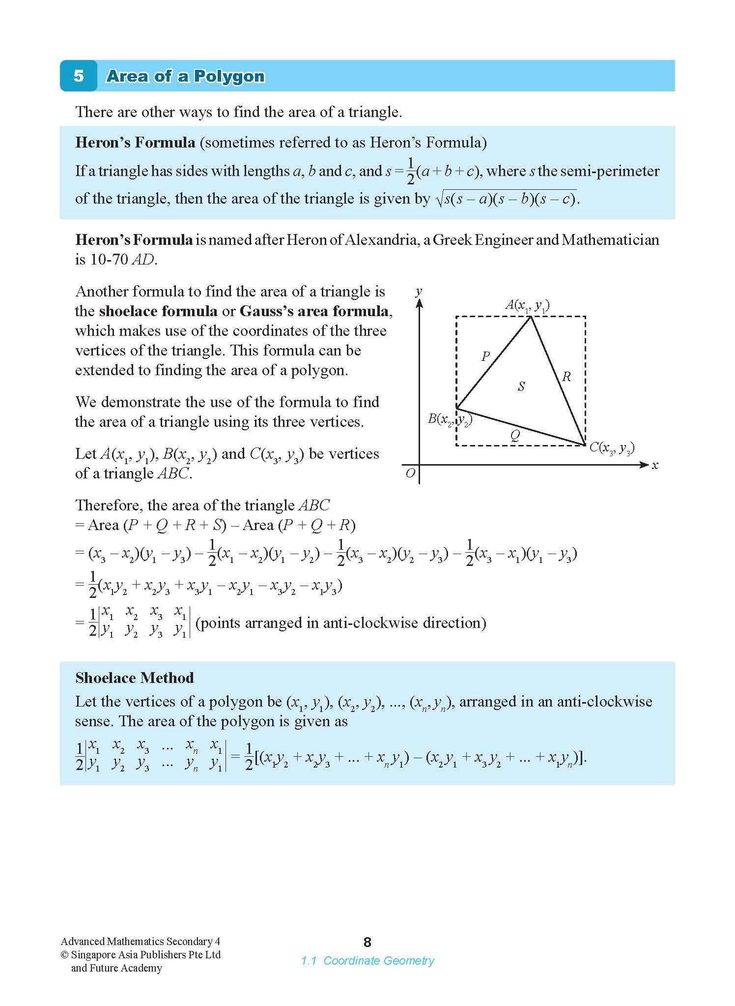 ADVANCED MATHEMATICS FOR EXPRESS AND IP STUDENTS SECONDARY 4