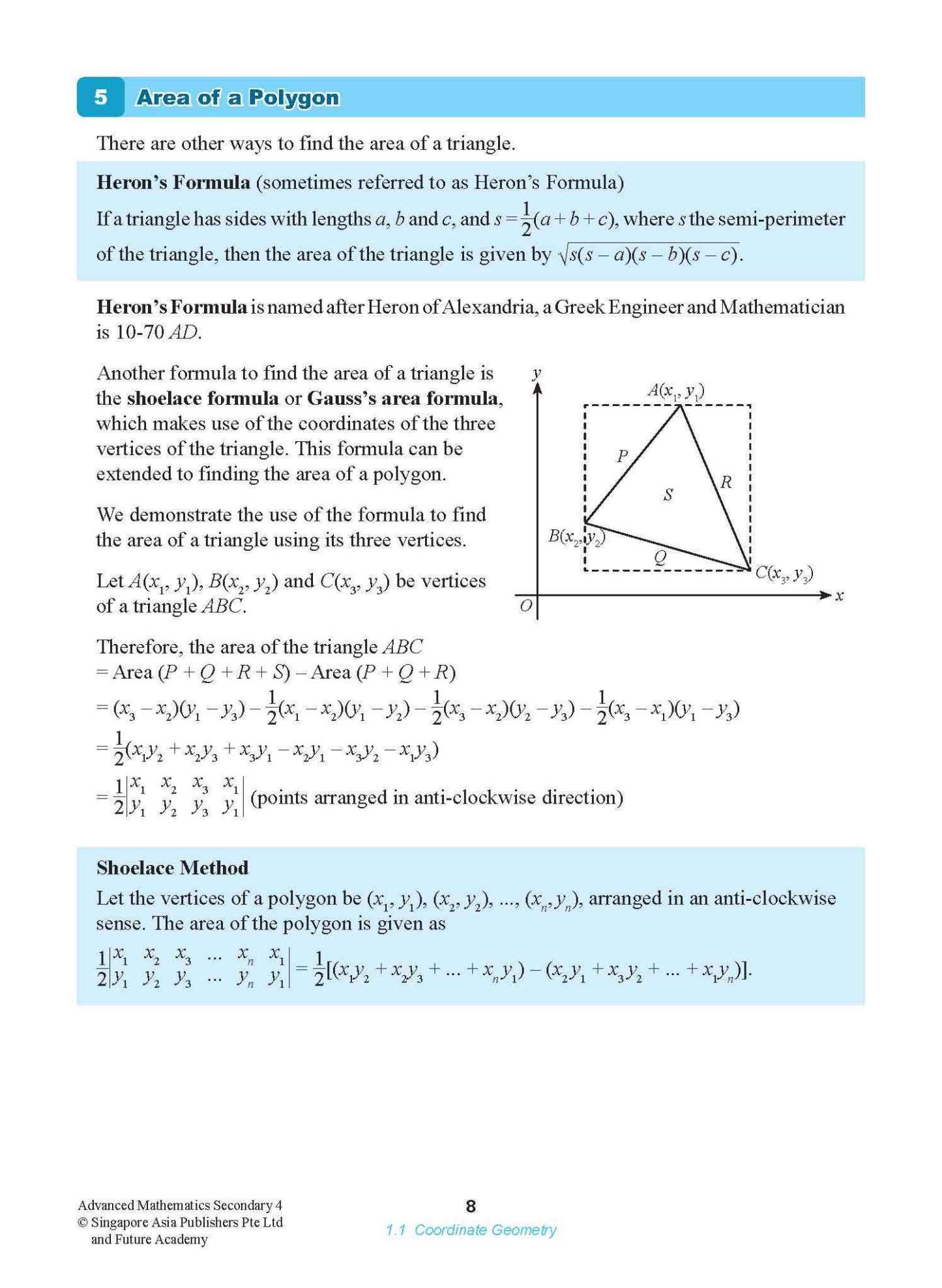 ADVANCED MATHEMATICS FOR EXPRESS AND IP STUDENTS SECONDARY 4