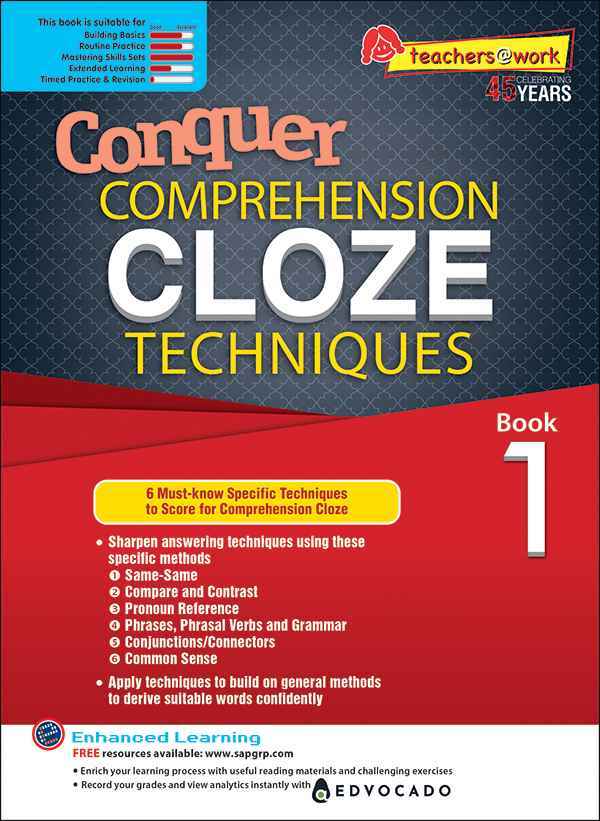 Conquer COMPREHENSION CLOZE TECHNIQUES Book 1