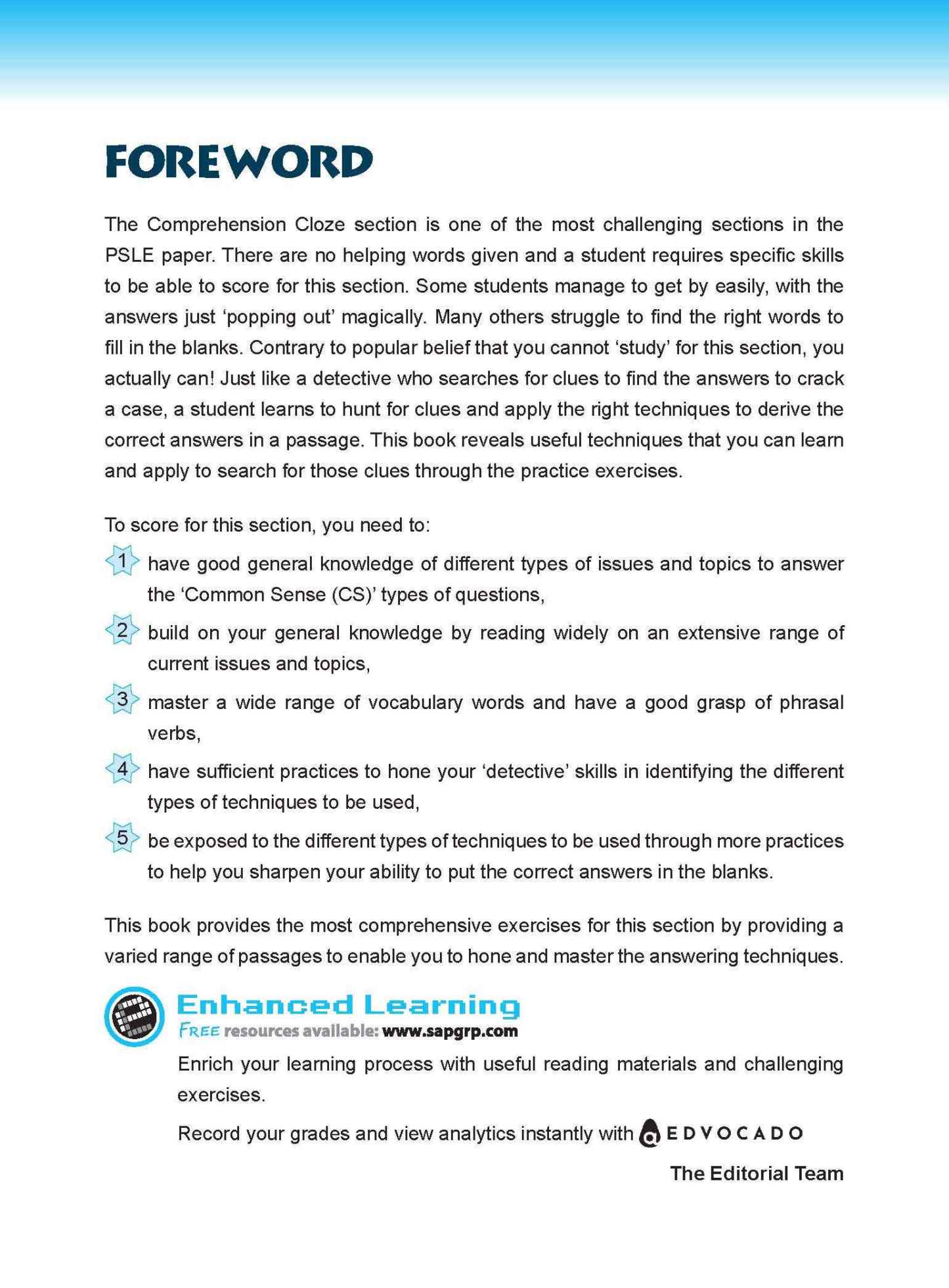 Conquer COMPREHENSION CLOZE TECHNIQUES Book 1