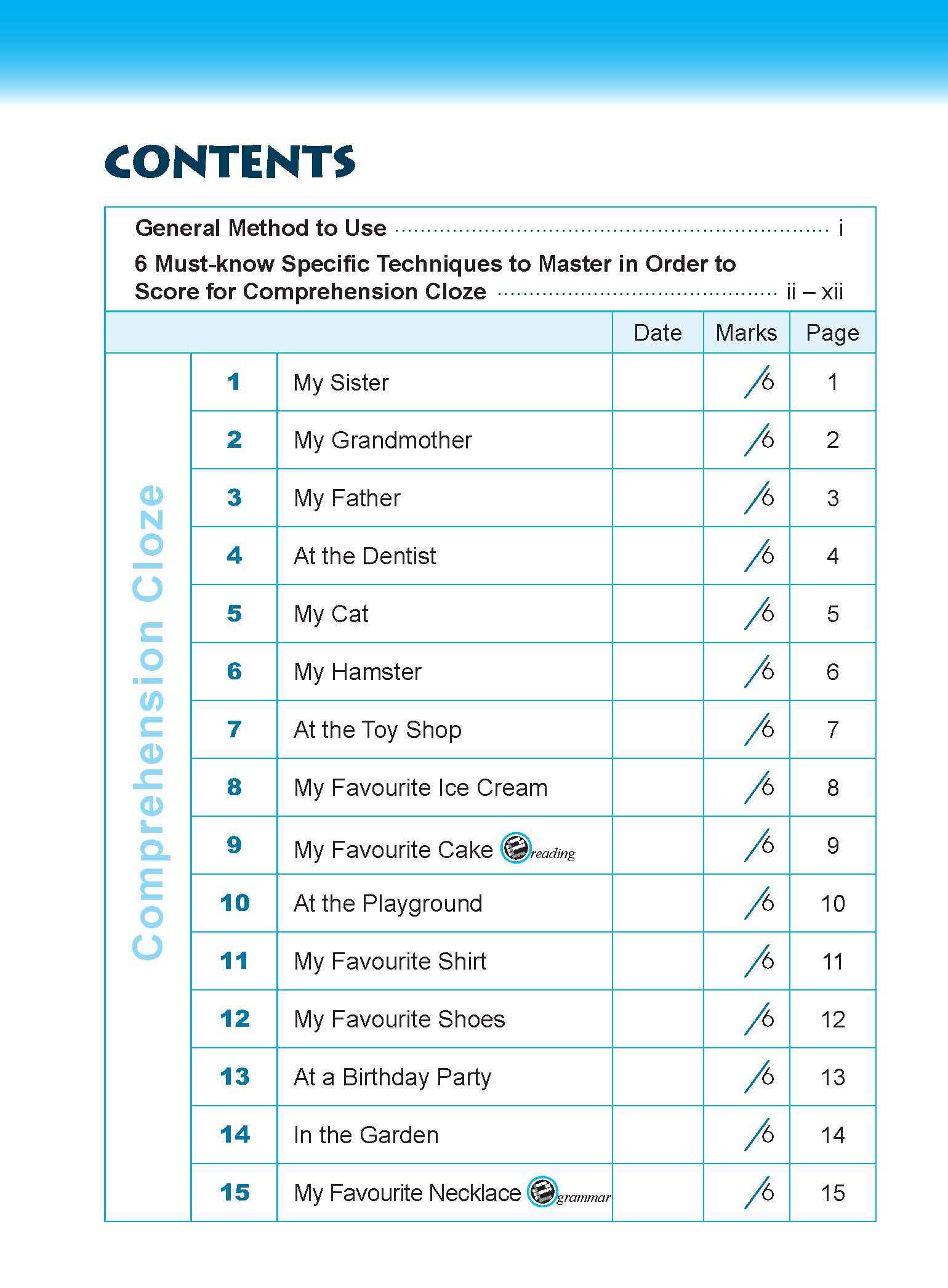 Conquer COMPREHENSION CLOZE TECHNIQUES Book 1