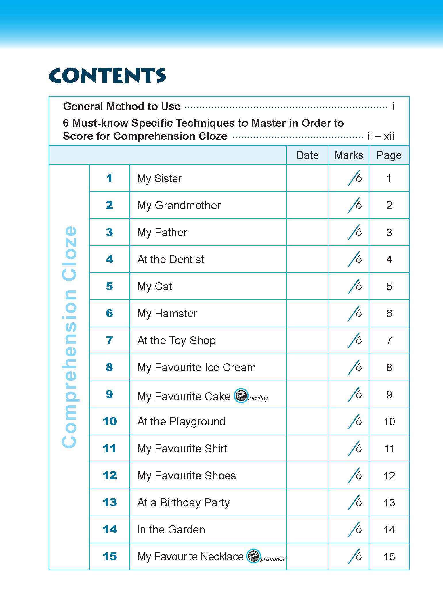Conquer COMPREHENSION CLOZE TECHNIQUES Book 1