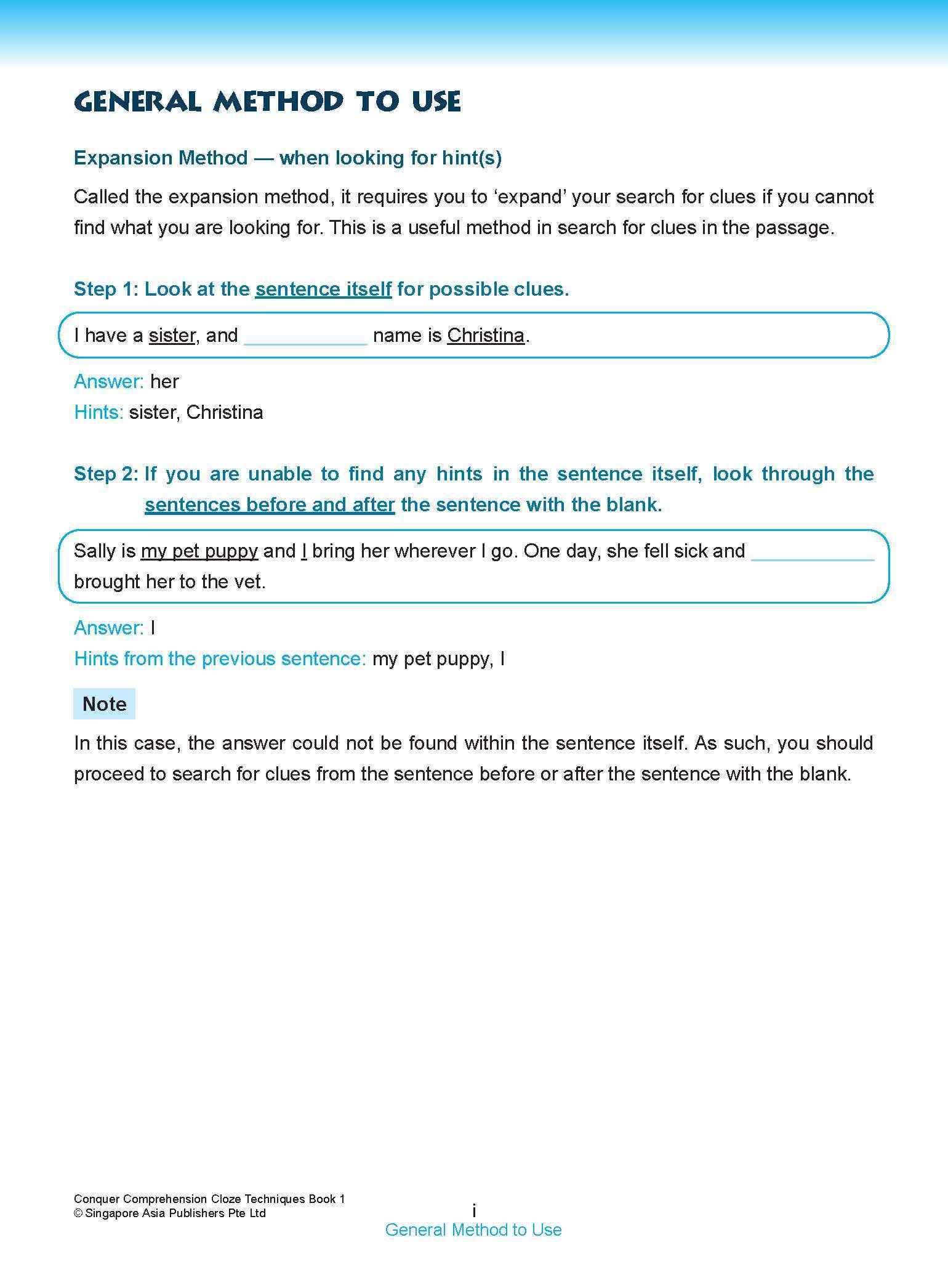 Conquer COMPREHENSION CLOZE TECHNIQUES Book 1