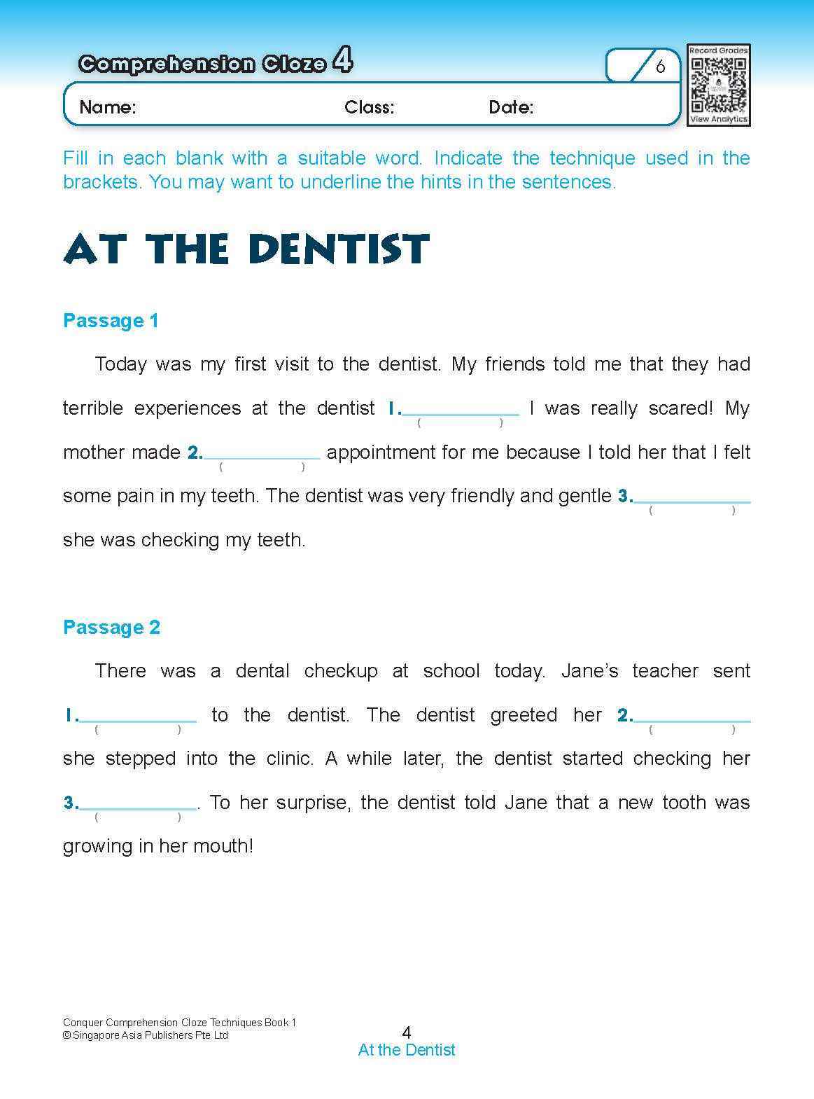 Conquer COMPREHENSION CLOZE TECHNIQUES Book 1